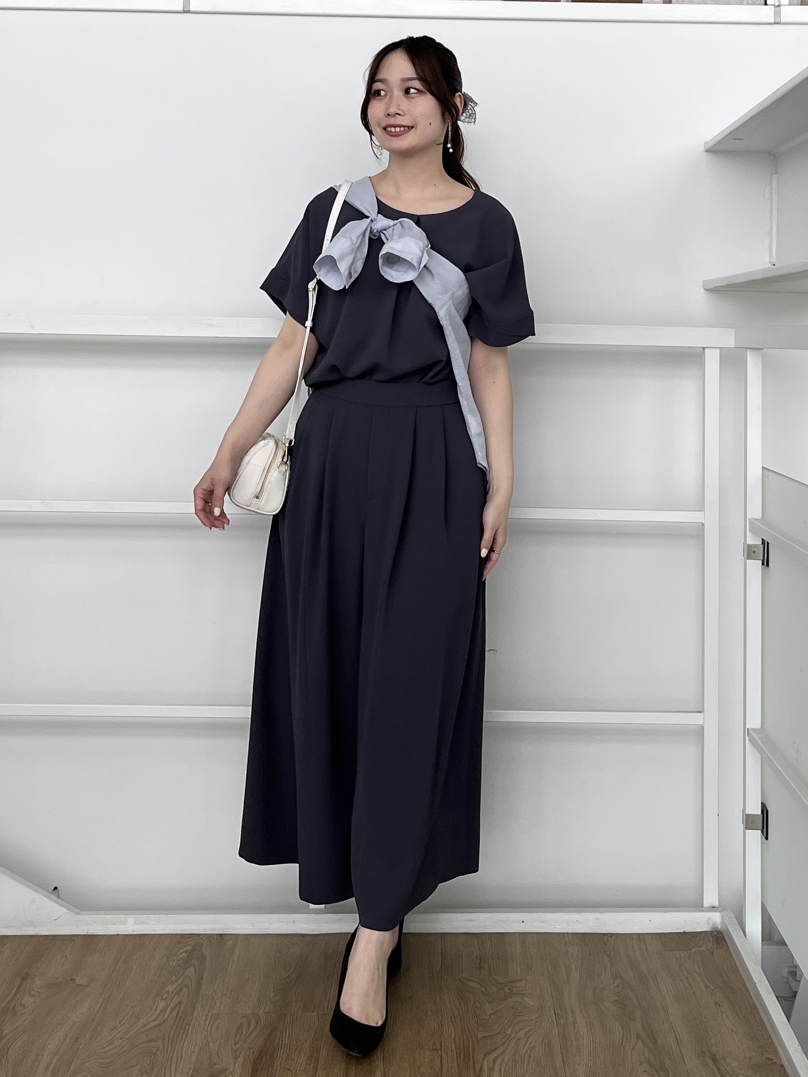 Saekoさんの「UNTITLED｜【セットアップ可/UVカット/前後2WAY】リラクシーフレンチスリーブブラウス」を使ったコーディネート
