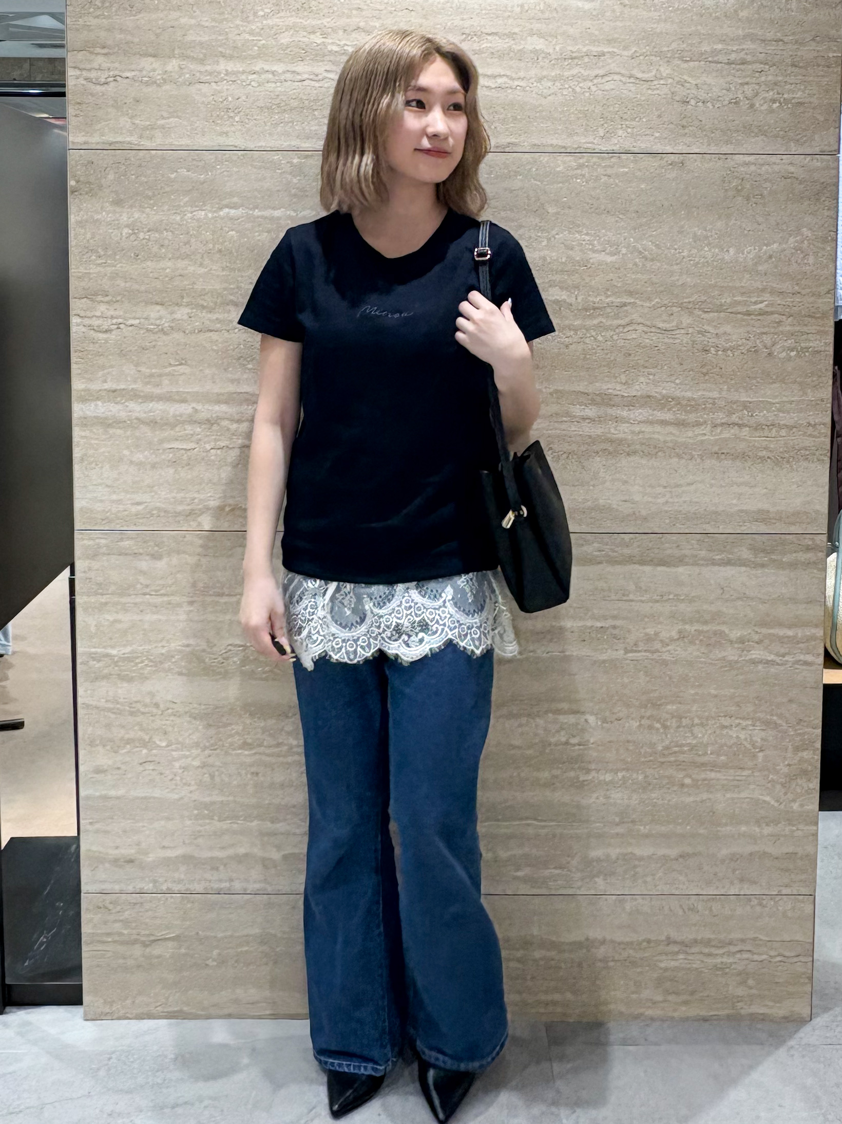 ふうかさんの「index｜【UVケア／接触冷感】フロントロゴ刺繍Tシャツ《洗濯機OK／S-3L／7col》」を使ったコーディネート