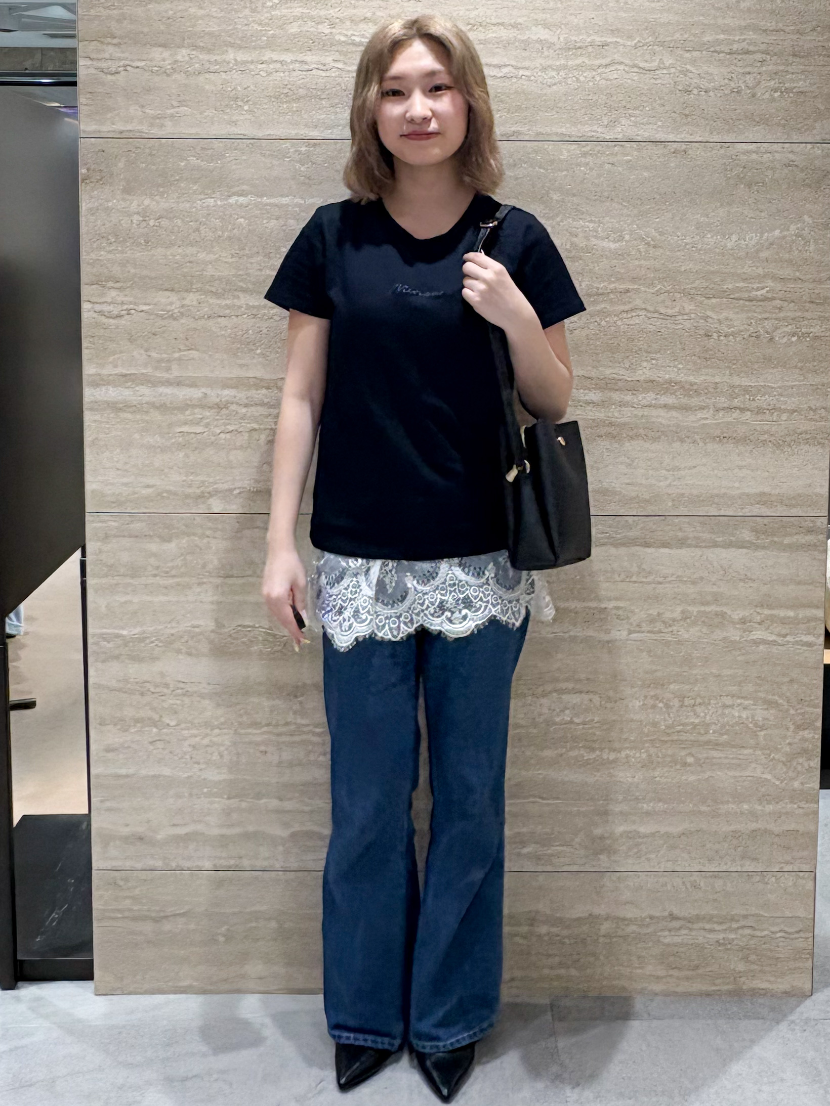ふうかさんの「index｜【UVケア／接触冷感】フロントロゴ刺繍Tシャツ《洗濯機OK／S-3L／7col》」を使ったコーディネート