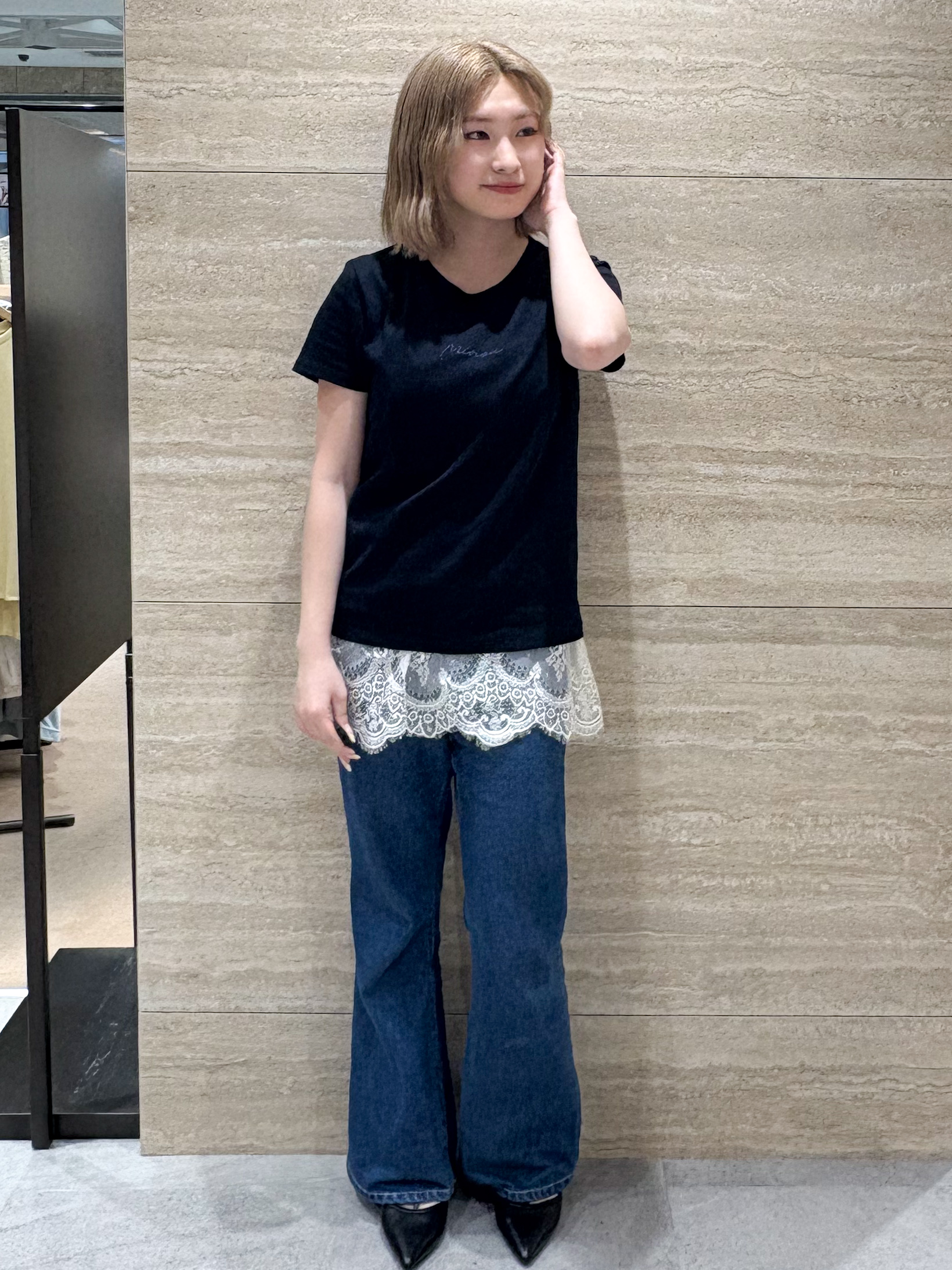 ふうかさんの「index｜【UVケア／接触冷感】フロントロゴ刺繍Tシャツ《洗濯機OK／S-3L／7col》」を使ったコーディネート
