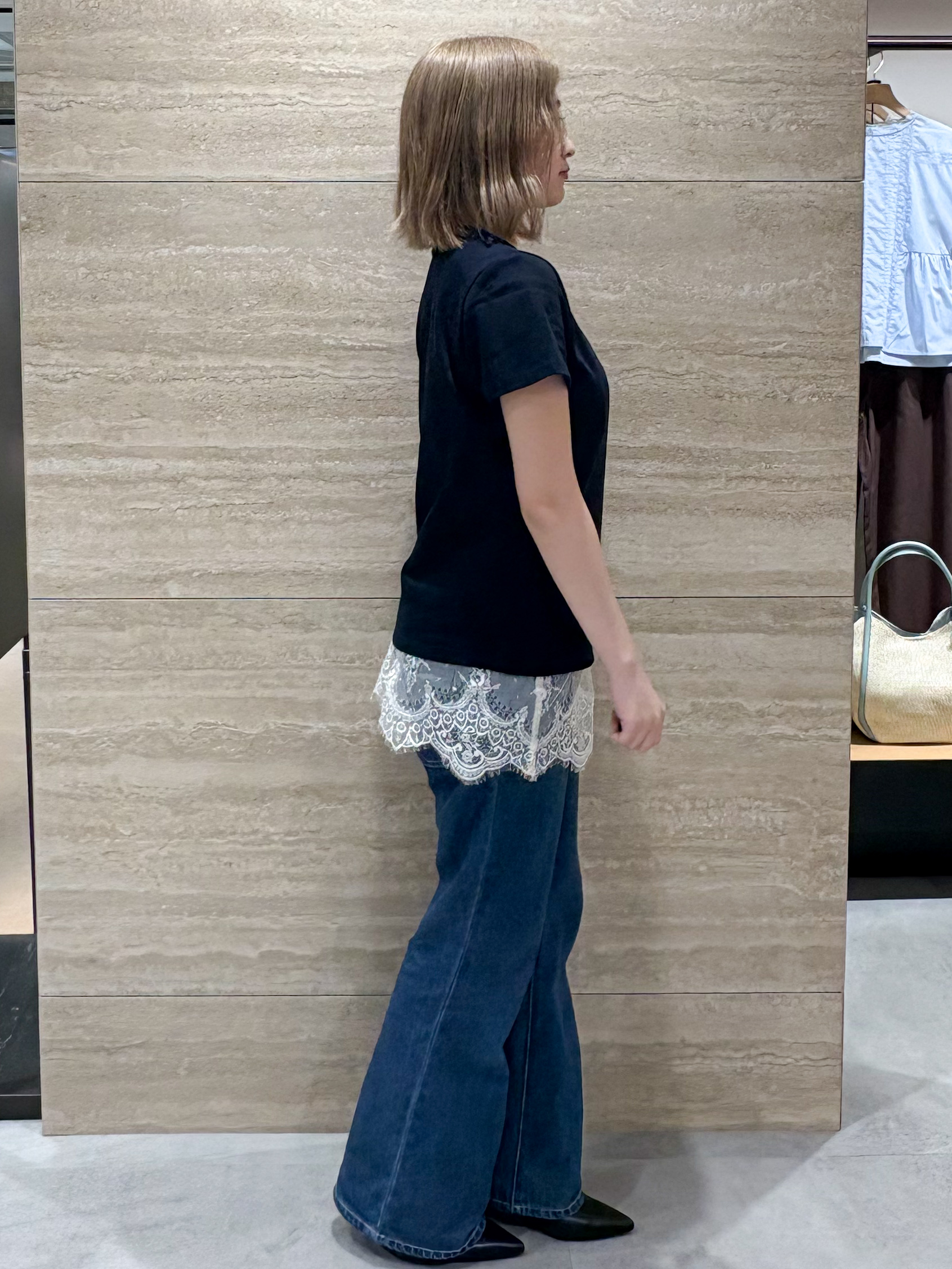 ふうかさんの「index｜【UVケア／接触冷感】フロントロゴ刺繍Tシャツ《洗濯機OK／S-3L／7col》」を使ったコーディネート