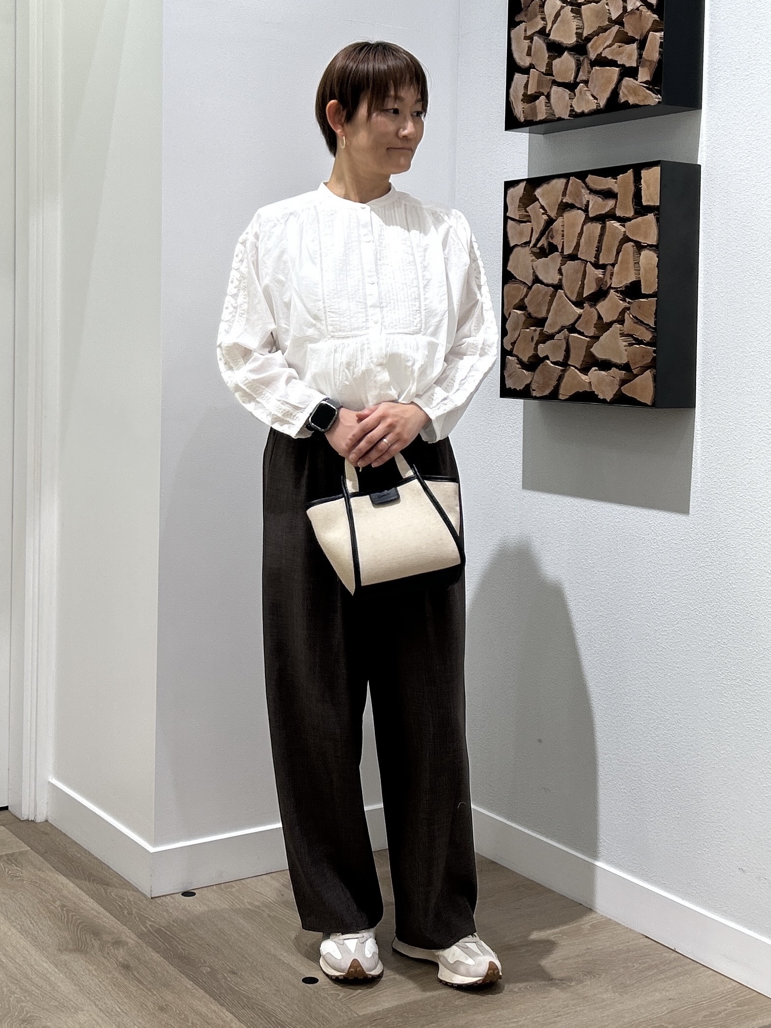 rairaiさんの「Dessin｜【洗える】インドコットン刺繍ブラウス」を使ったコーディネート