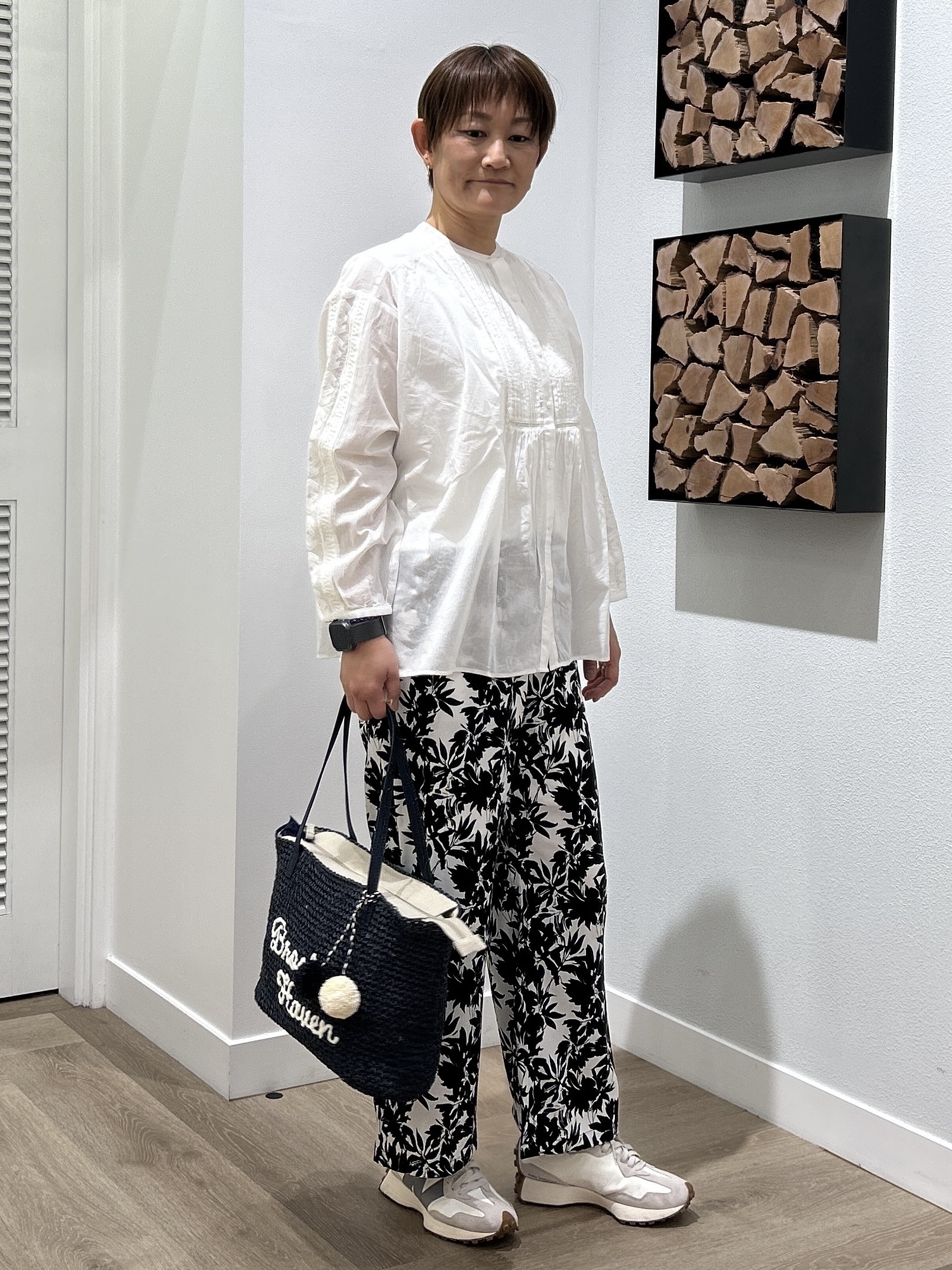 rairaiさんの「Dessin｜【洗える】インドコットン刺繍ブラウス」を使ったコーディネート