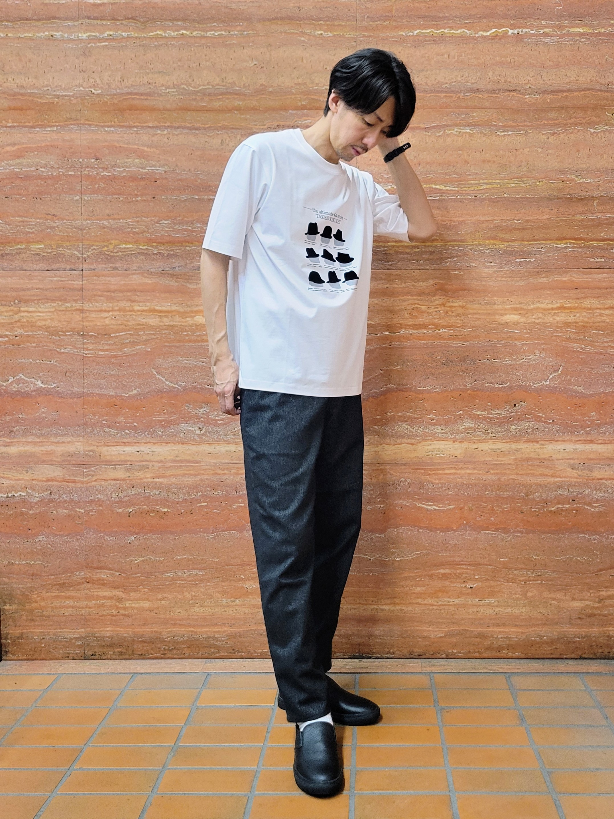 piroyaさんの「TAKEO KIKUCHI｜【BOWLER HAT LABEL】クールデオドラントジャージ ハットスタイルス 半袖Tシャツ」を使ったコーディネート