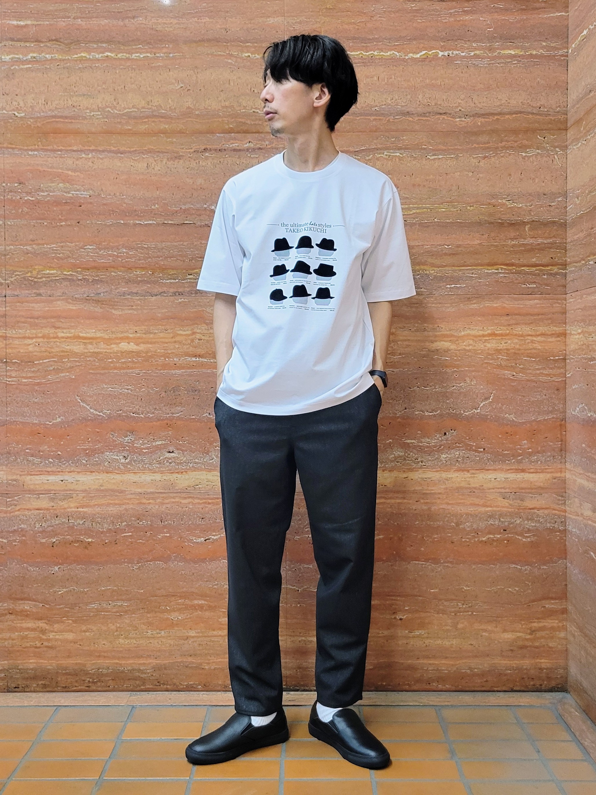 piroyaさんの「TAKEO KIKUCHI｜【BOWLER HAT LABEL】クールデオドラントジャージ ハットスタイルス 半袖Tシャツ」を使ったコーディネート
