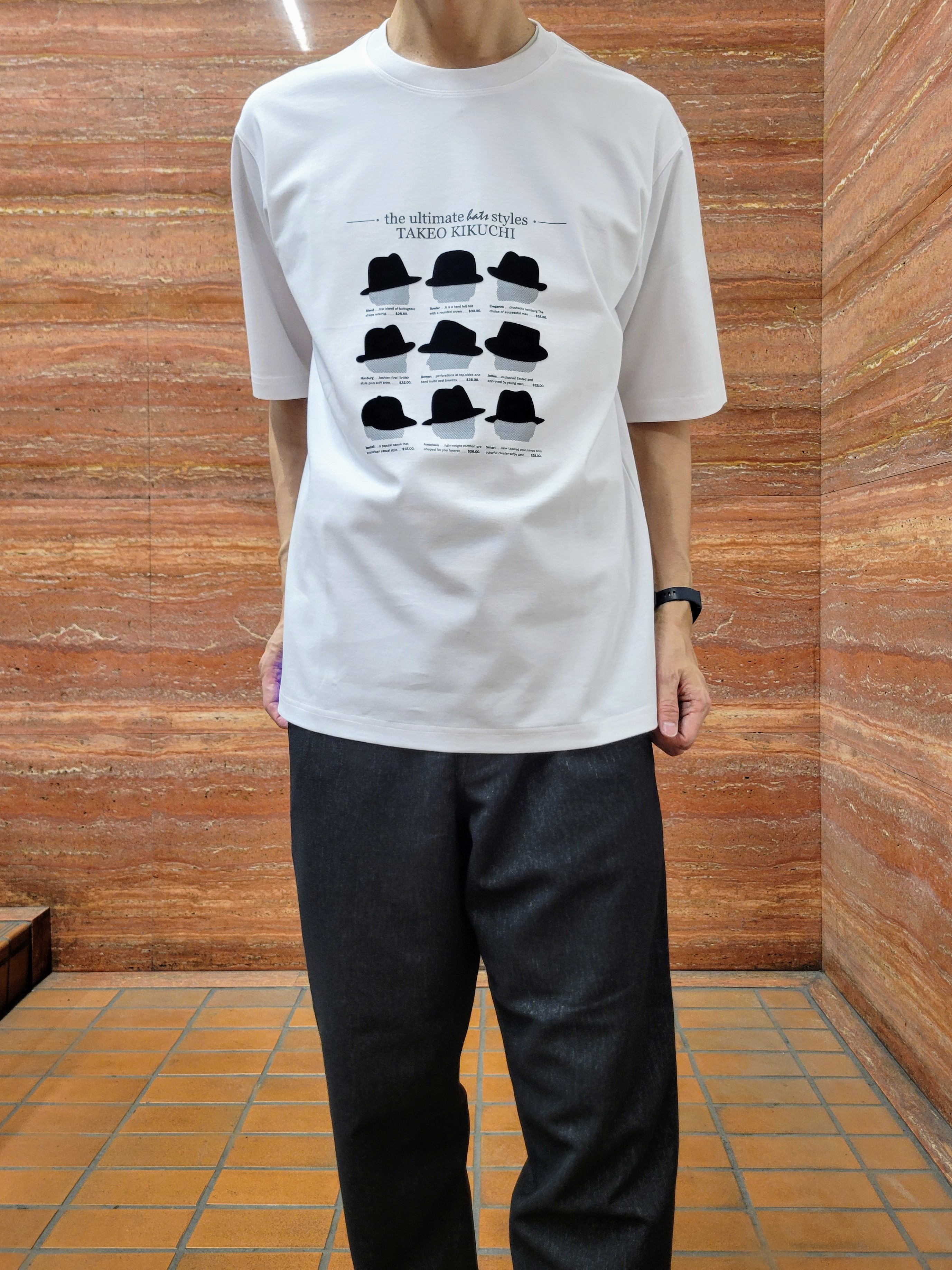 piroyaさんの「TAKEO KIKUCHI｜【BOWLER HAT LABEL】クールデオドラントジャージ ハットスタイルス 半袖Tシャツ」を使ったコーディネート