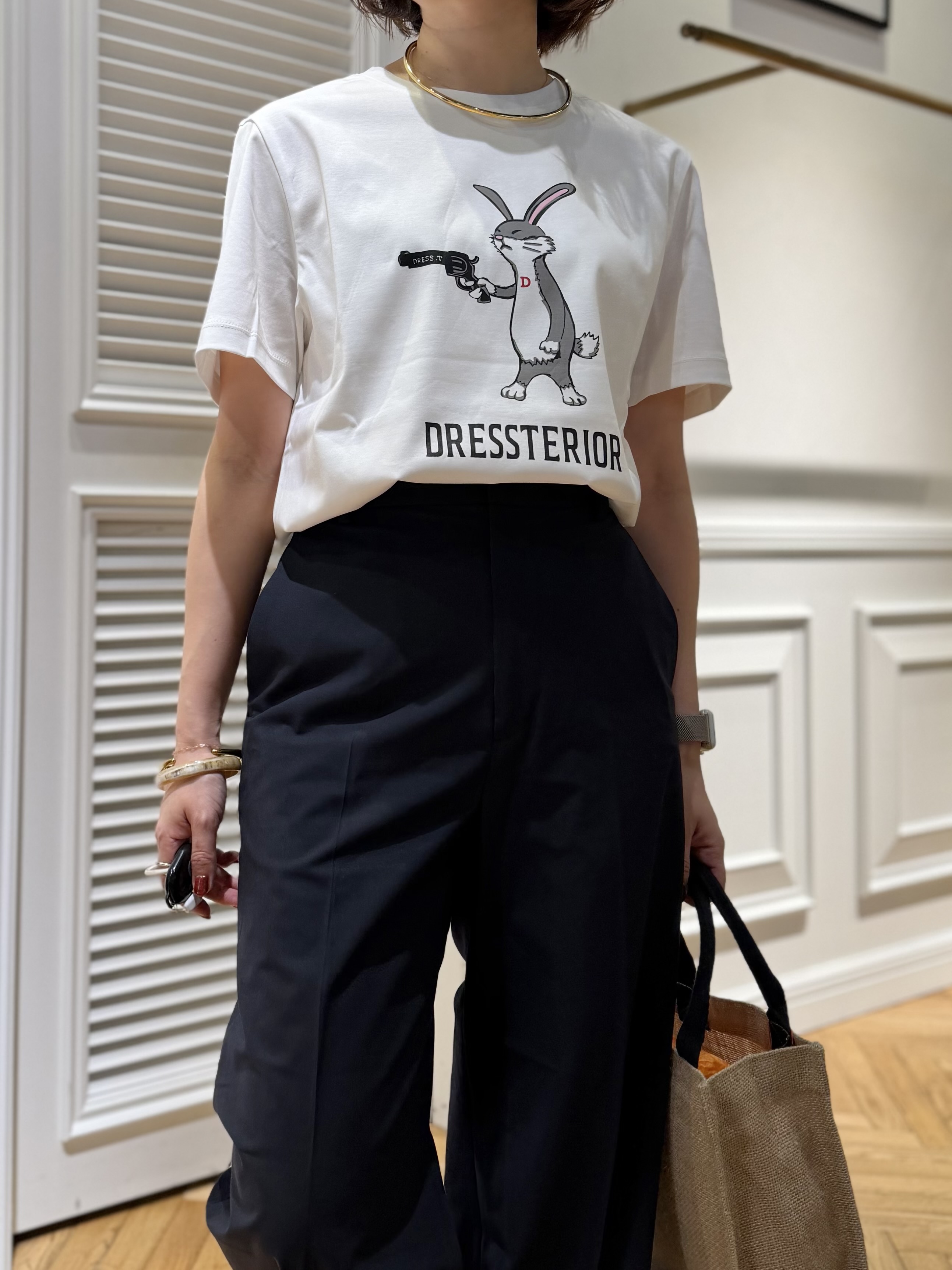 つじ まこさんの「DRESSTERIOR｜【接触冷感/セットアップ可】ストレッチ ワイドパンツ」を使ったコーディネート