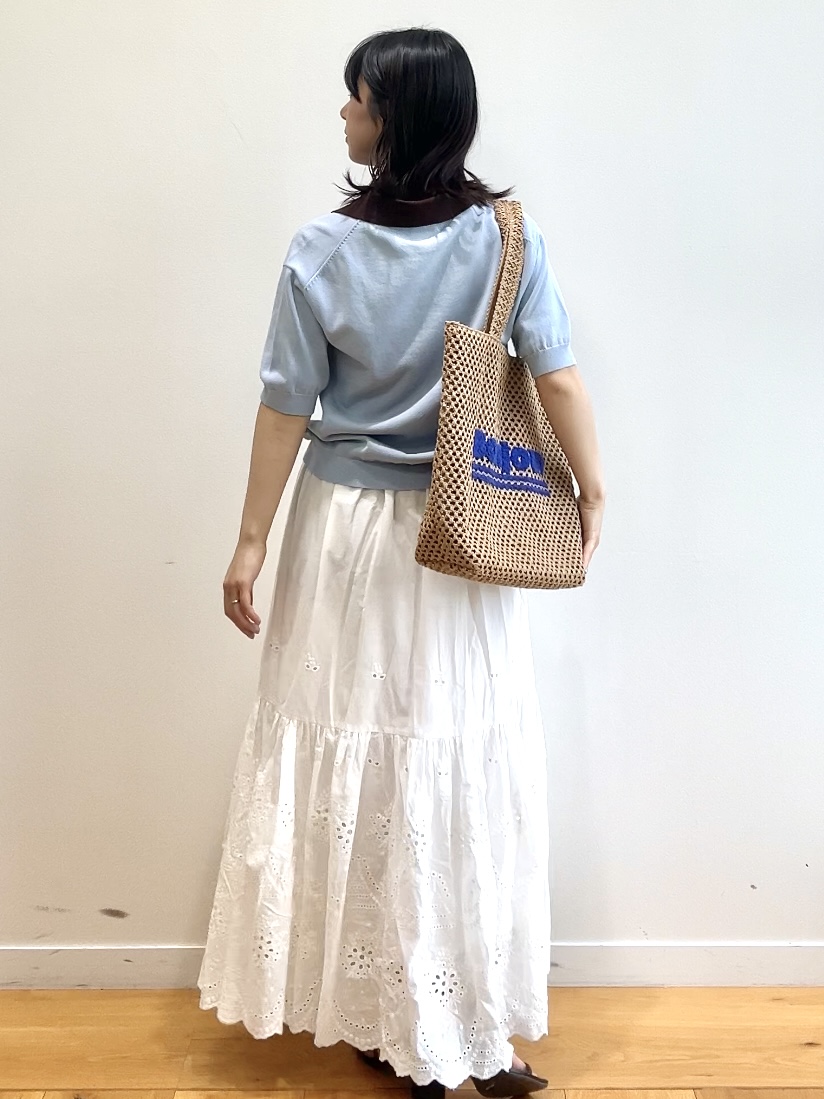 RINAさんの「OPAQUE.CLIP｜ビッグポロ衿ニット【洗濯機OK】」を使ったコーディネート