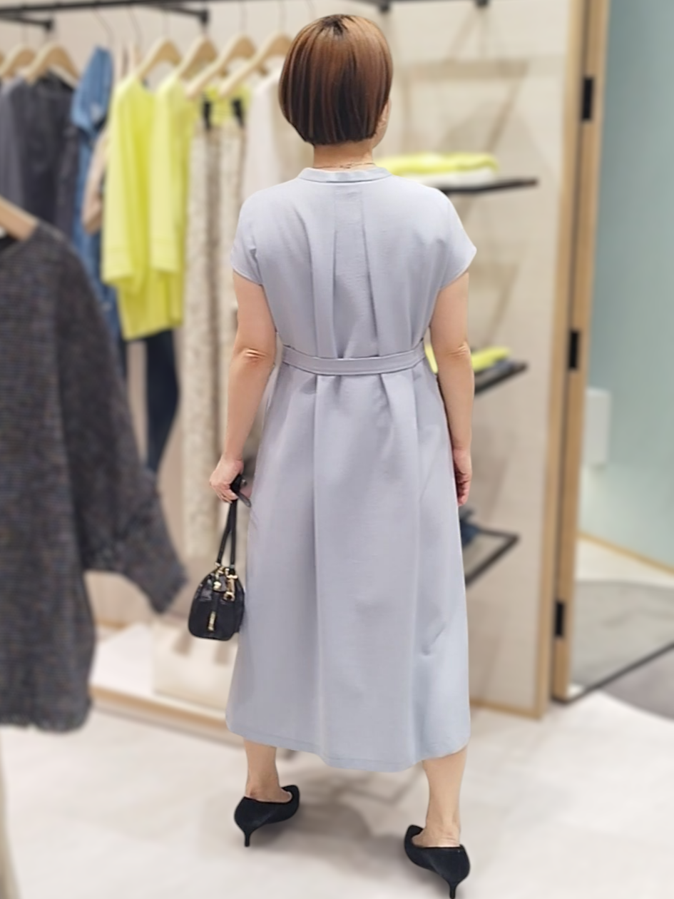 s u g iさんの「UNTITLED｜【UV/接触冷感/遮熱/通気性】スラブバンドカラーワンピース」を使ったコーディネート