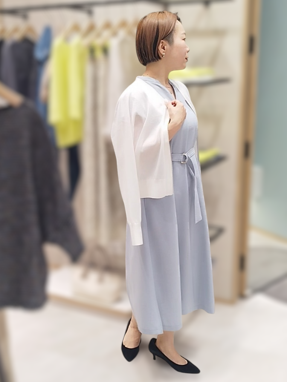s u g iさんの「UNTITLED｜【日除け・冷房対策に】コットンリネンカーディガン」を使ったコーディネート