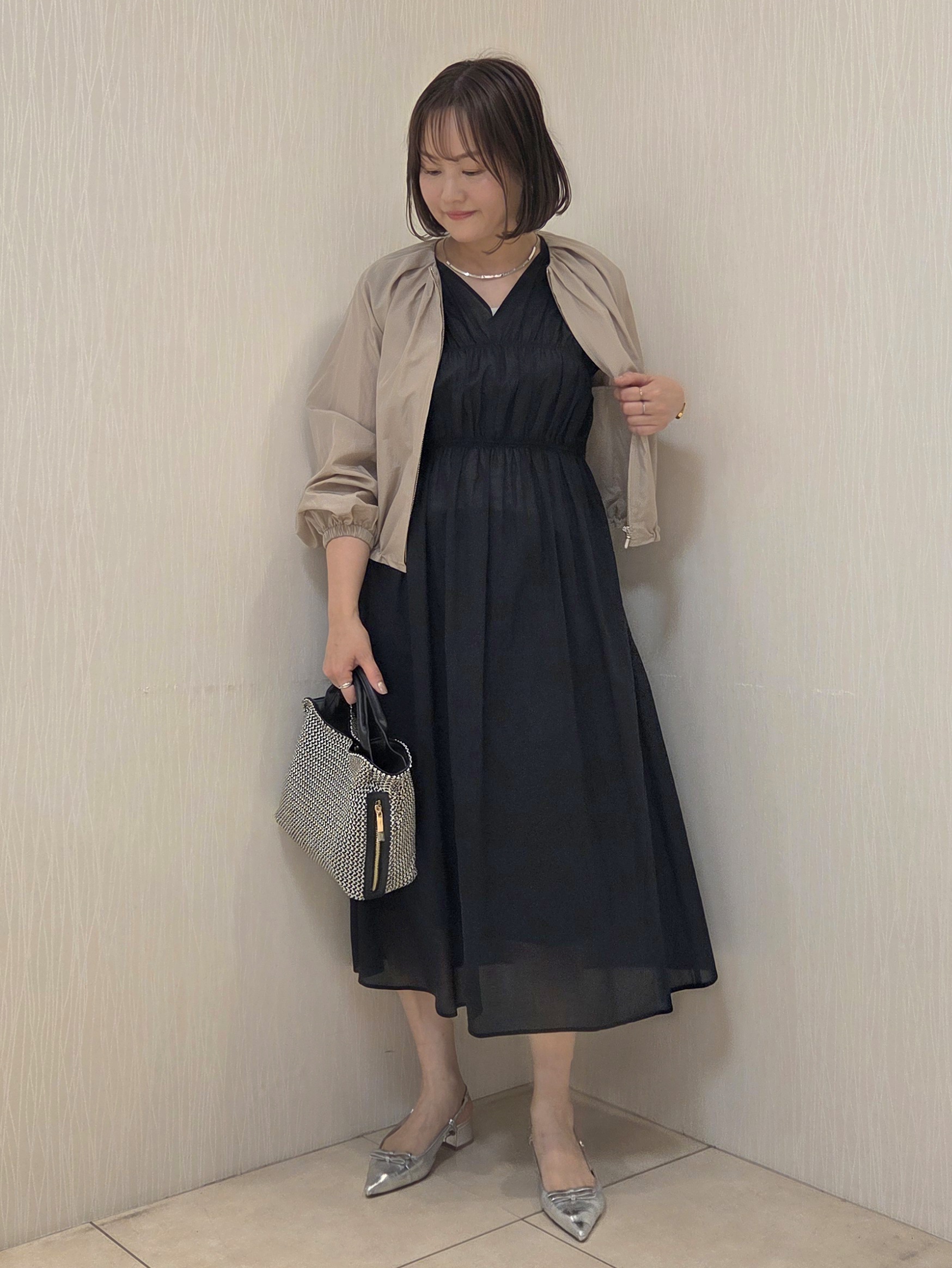 naokoさんの「UNTITLED｜◆【セットアップ可/はっ水】シャイニータイプライターブルゾン」を使ったコーディネート