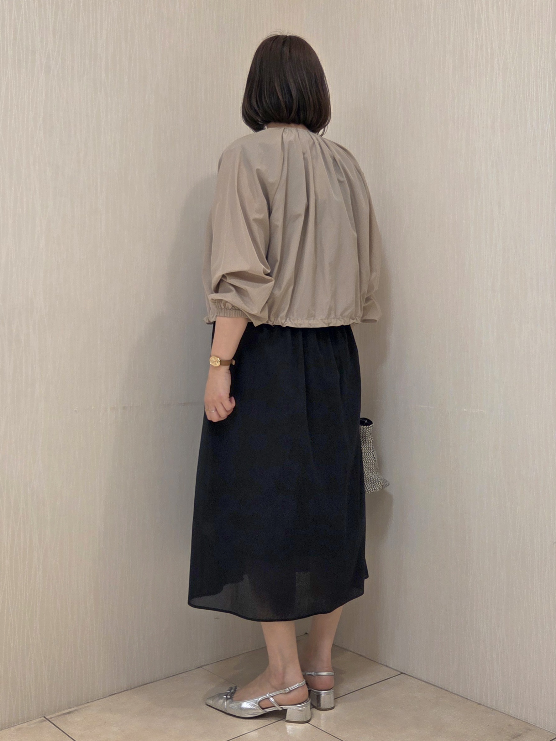 naokoさんの「UNTITLED｜◆【セットアップ可/はっ水】シャイニータイプライターブルゾン」を使ったコーディネート