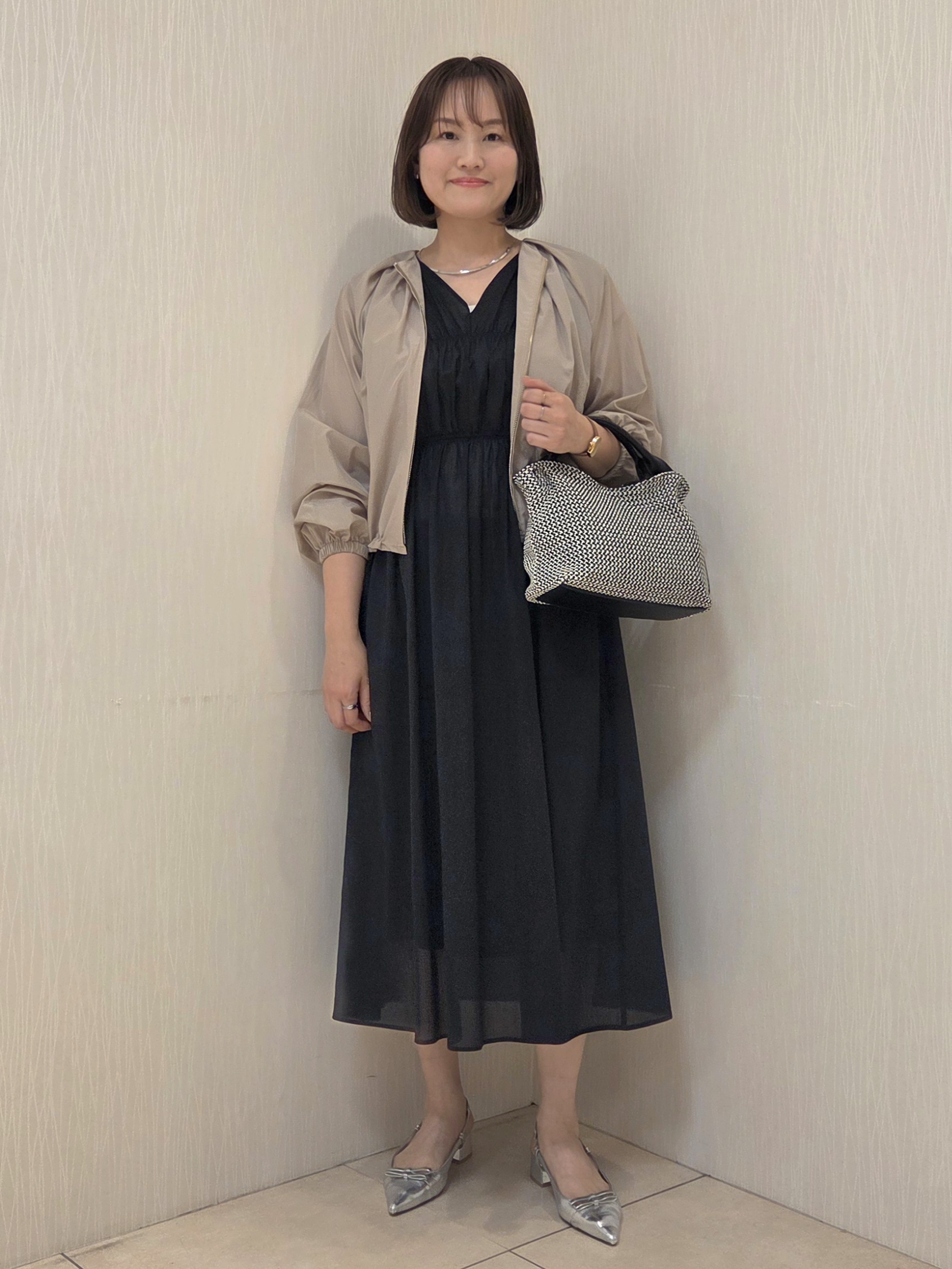 naokoさんの「UNTITLED｜◆【セットアップ可/はっ水】シャイニータイプライターブルゾン」を使ったコーディネート