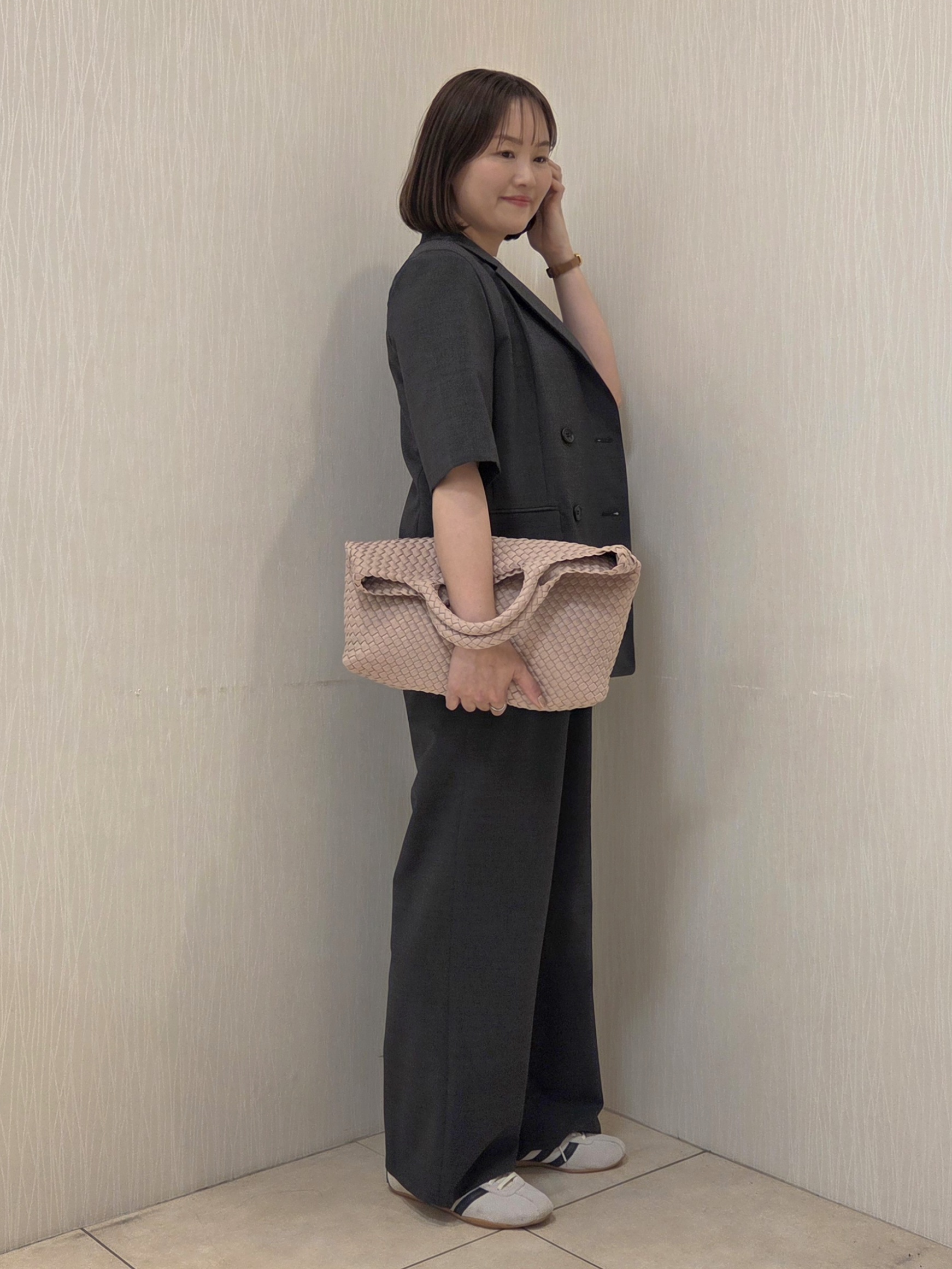 naokoさんの「UNTITLED｜【シワになりにくい/セットアップ可/接触冷感】ハーフスリーブジャケット」を使ったコーディネート