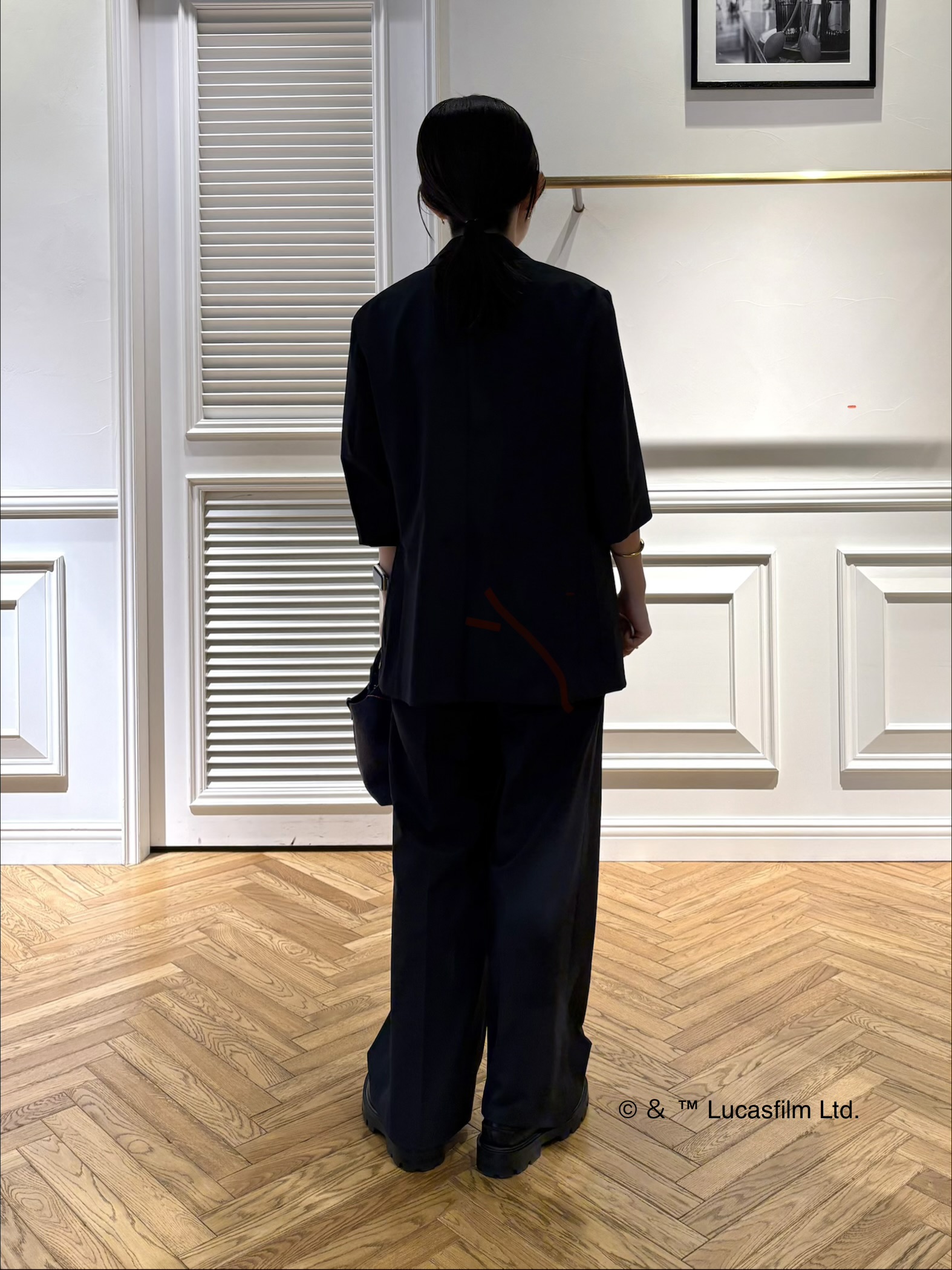 cocoさんの「DRESSTERIOR｜【接触冷感/セットアップ可】ストレッチ ワイドパンツ」を使ったコーディネート
