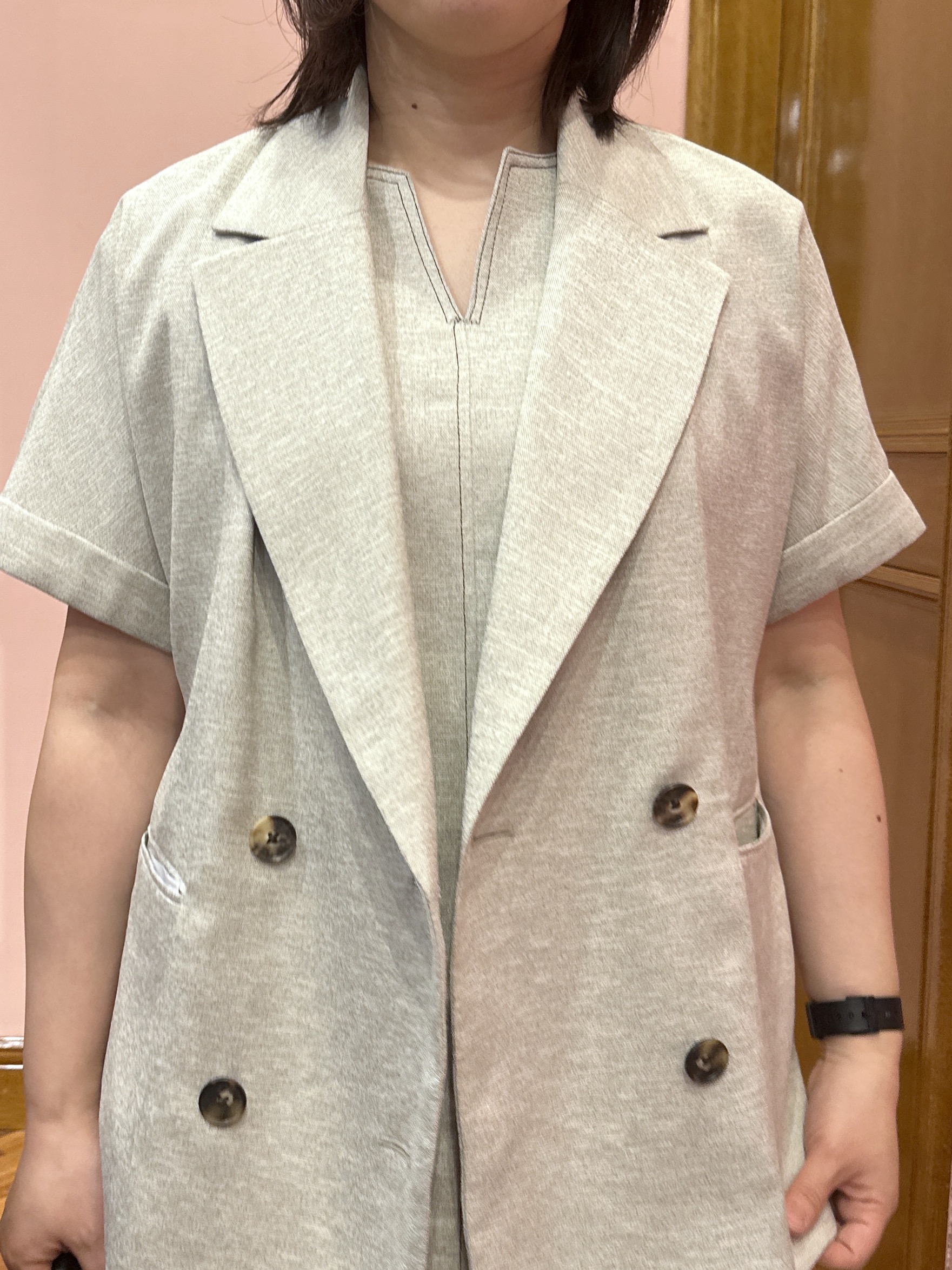 komatsuさんの「DRESSTERIOR｜【セットアップ可/UVカット/接触冷感/吸水速乾】ウォッシャブル リネンライクドルマンジャケット」を使ったコーディネート