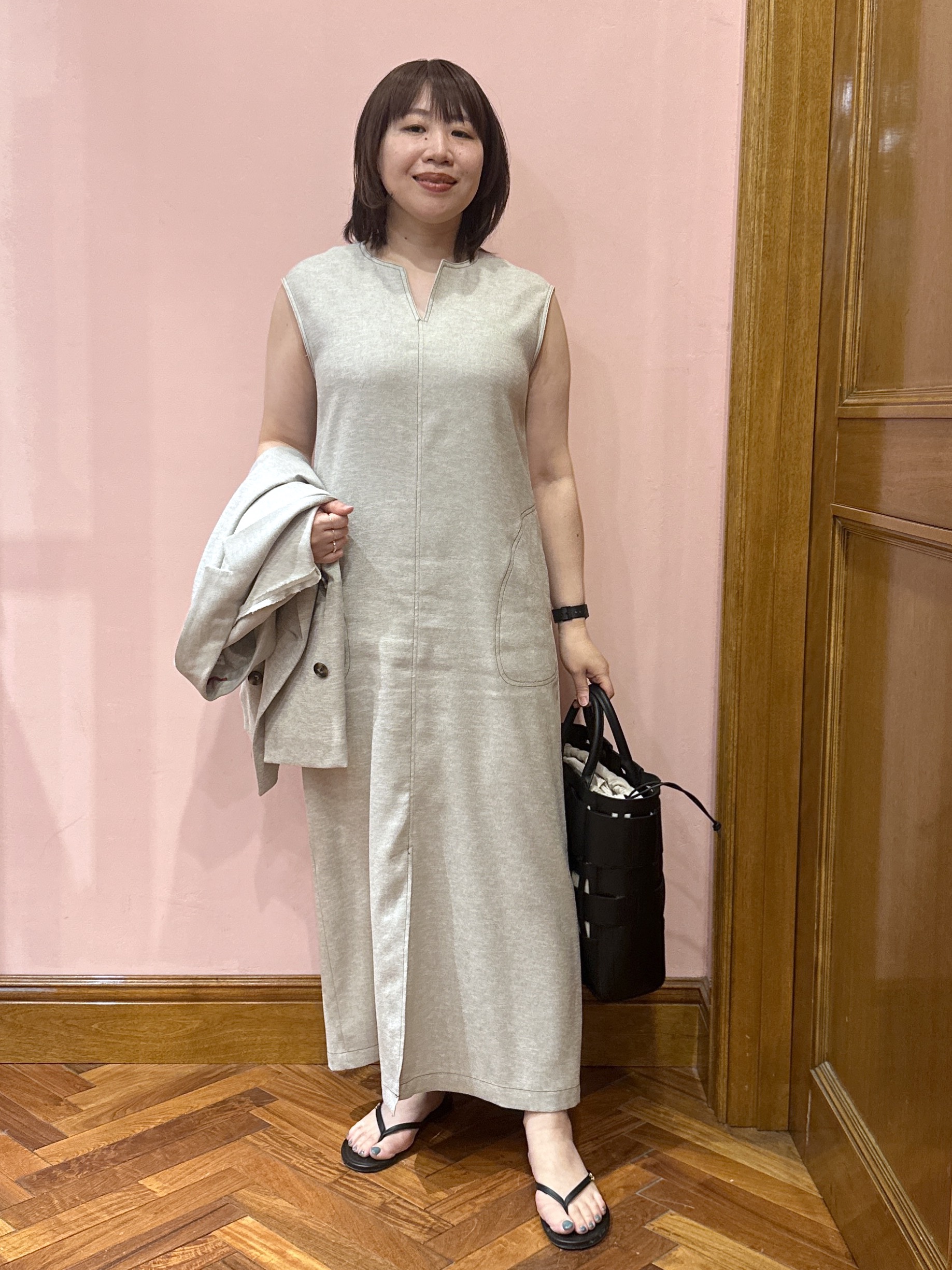 komatsuさんの「DRESSTERIOR｜【セットアップ可/UVカット/接触冷感/吸水速乾】ウォッシャブル リネンライクドルマンジャケット」を使ったコーディネート