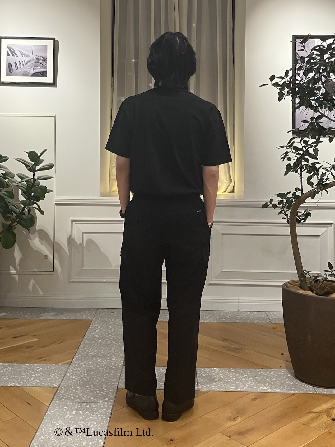 junyaさんの「DRESSTERIOR｜【再入荷/接触冷感】STAR WARS カプセルグローグTシャツ」を使ったコーディネート