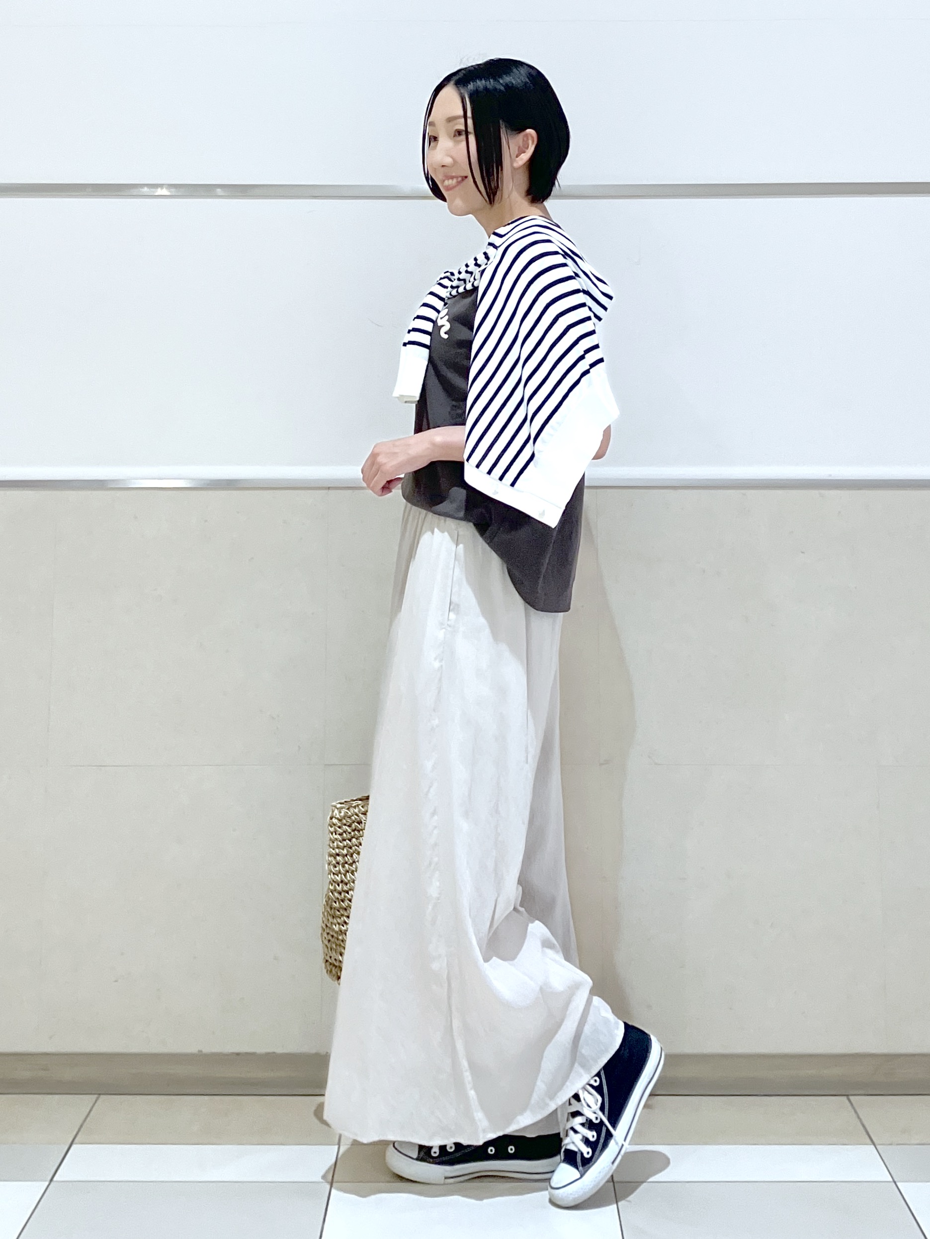 eriko さんの「Dessin｜【洗える】オーガニックコットンロゴTシャツ」を使ったコーディネート
