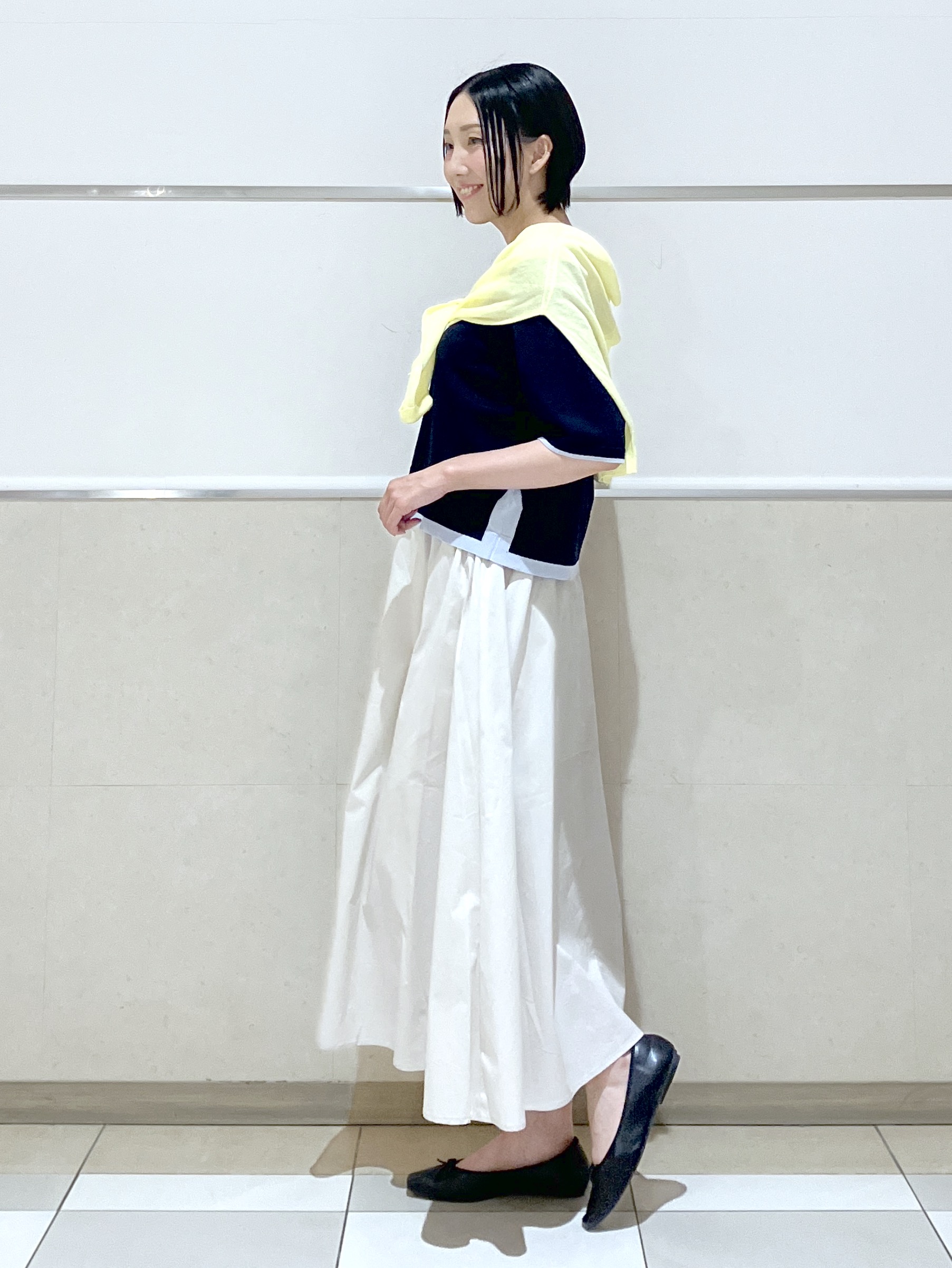eriko さんの「Dessin｜【洗える】バイカラーボクシーシルエットニット」を使ったコーディネート
