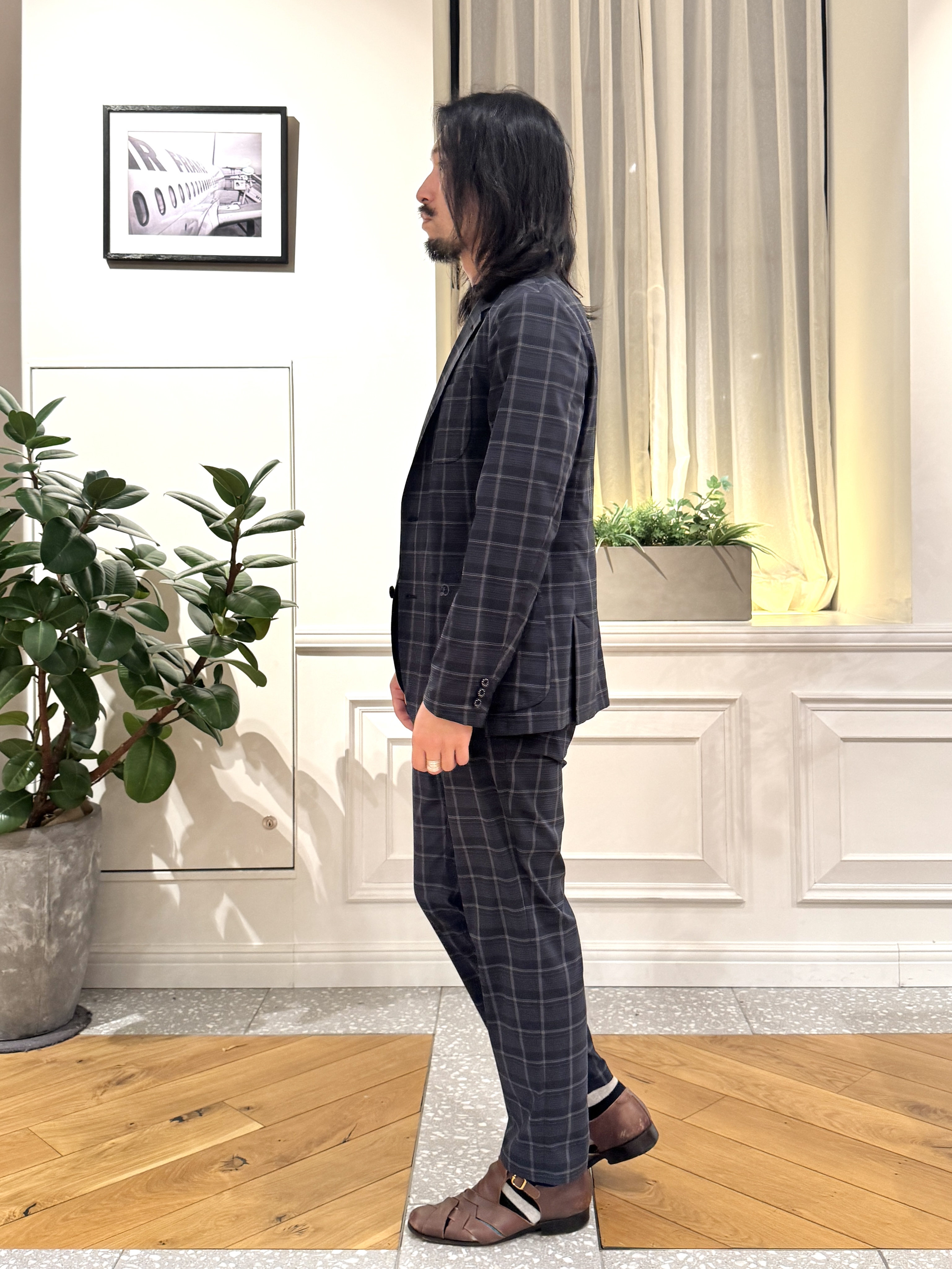 kawarataniさんの「DRESSTERIOR｜【接触冷感／抗菌防臭／消臭】ICE CLEAR COTTON モックネックTシャツ」を使ったコーディネート