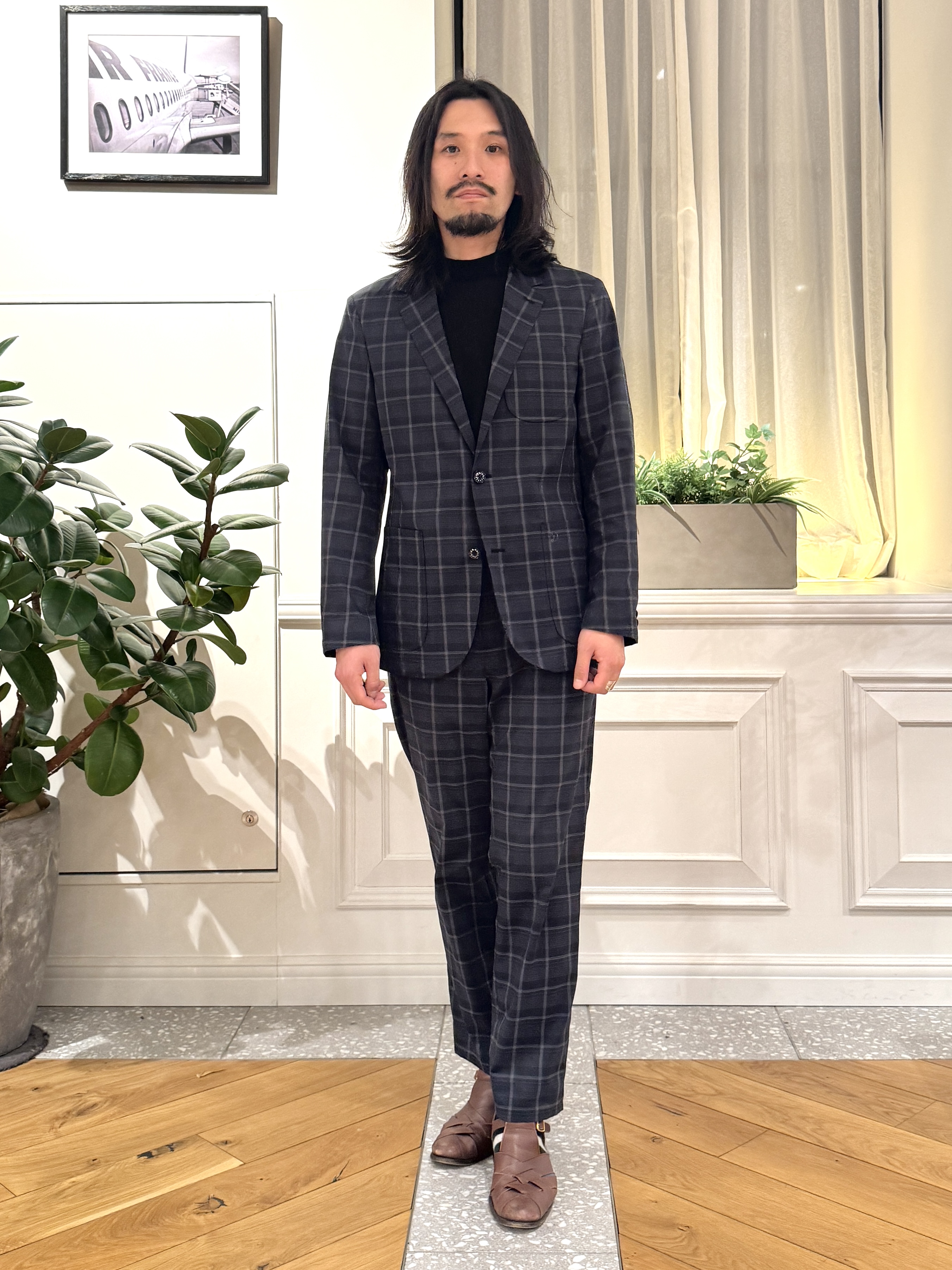 kawarataniさんの「DRESSTERIOR｜【接触冷感／抗菌防臭／消臭】ICE CLEAR COTTON モックネックTシャツ」を使ったコーディネート