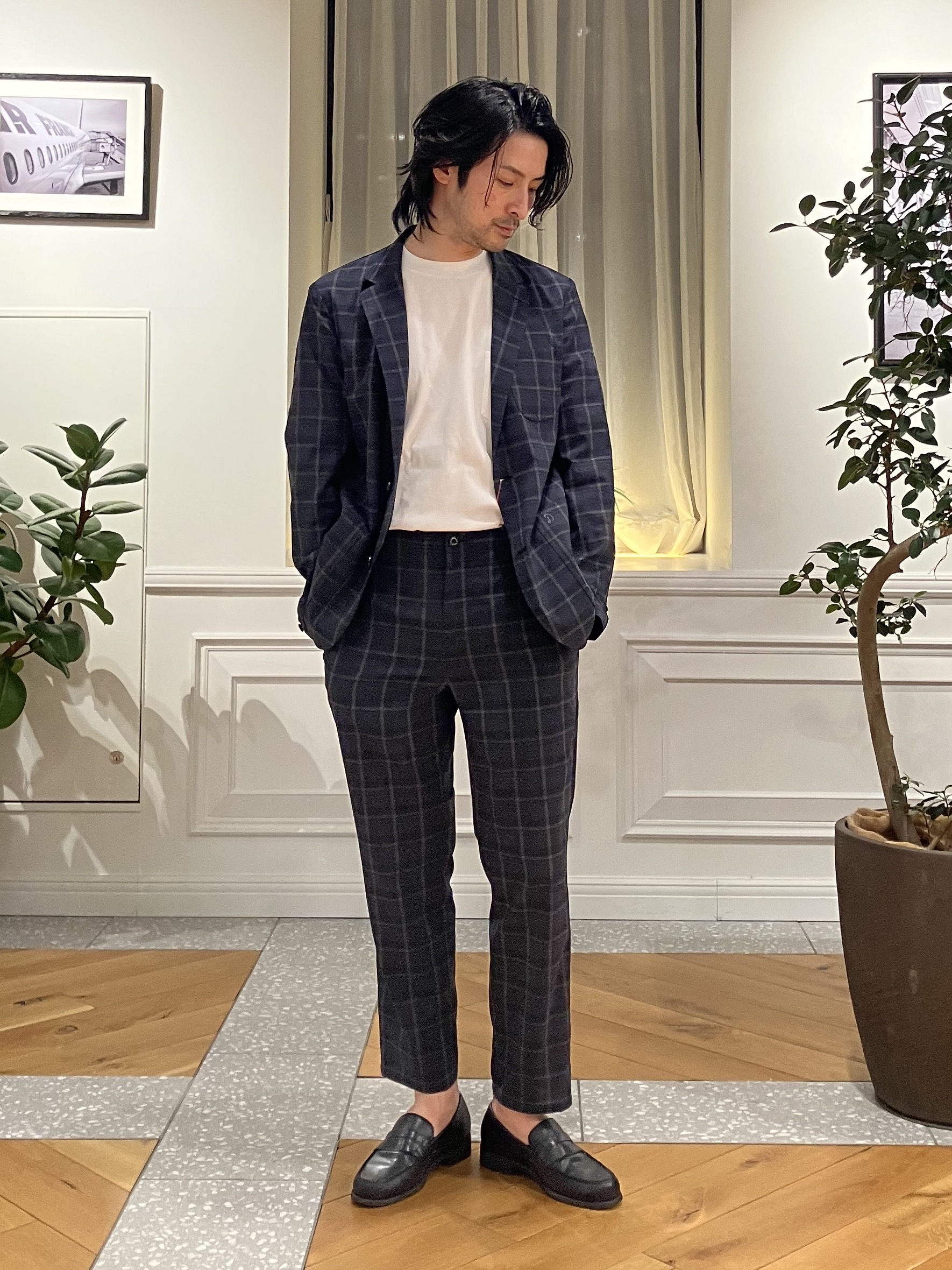 junyaさんの「DRESSTERIOR｜【抗菌防臭／UVカット／しわ防止】クールデオドラント フライスロングTシャツ」を使ったコーディネート