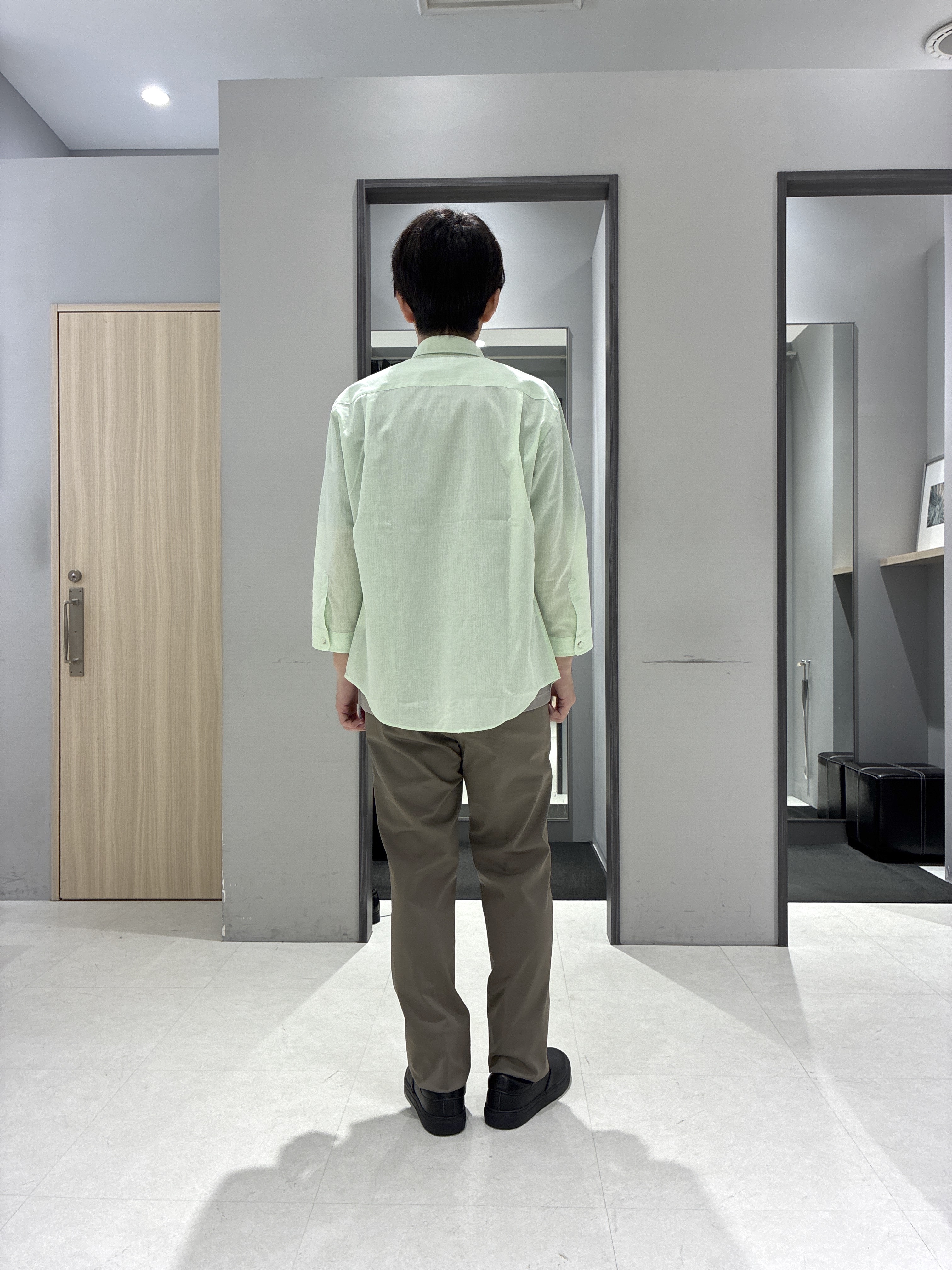 わいずみさんの「TAKEO KIKUCHI｜【接触冷感】ハイブリッド リネン 七分袖シャツ」を使ったコーディネート