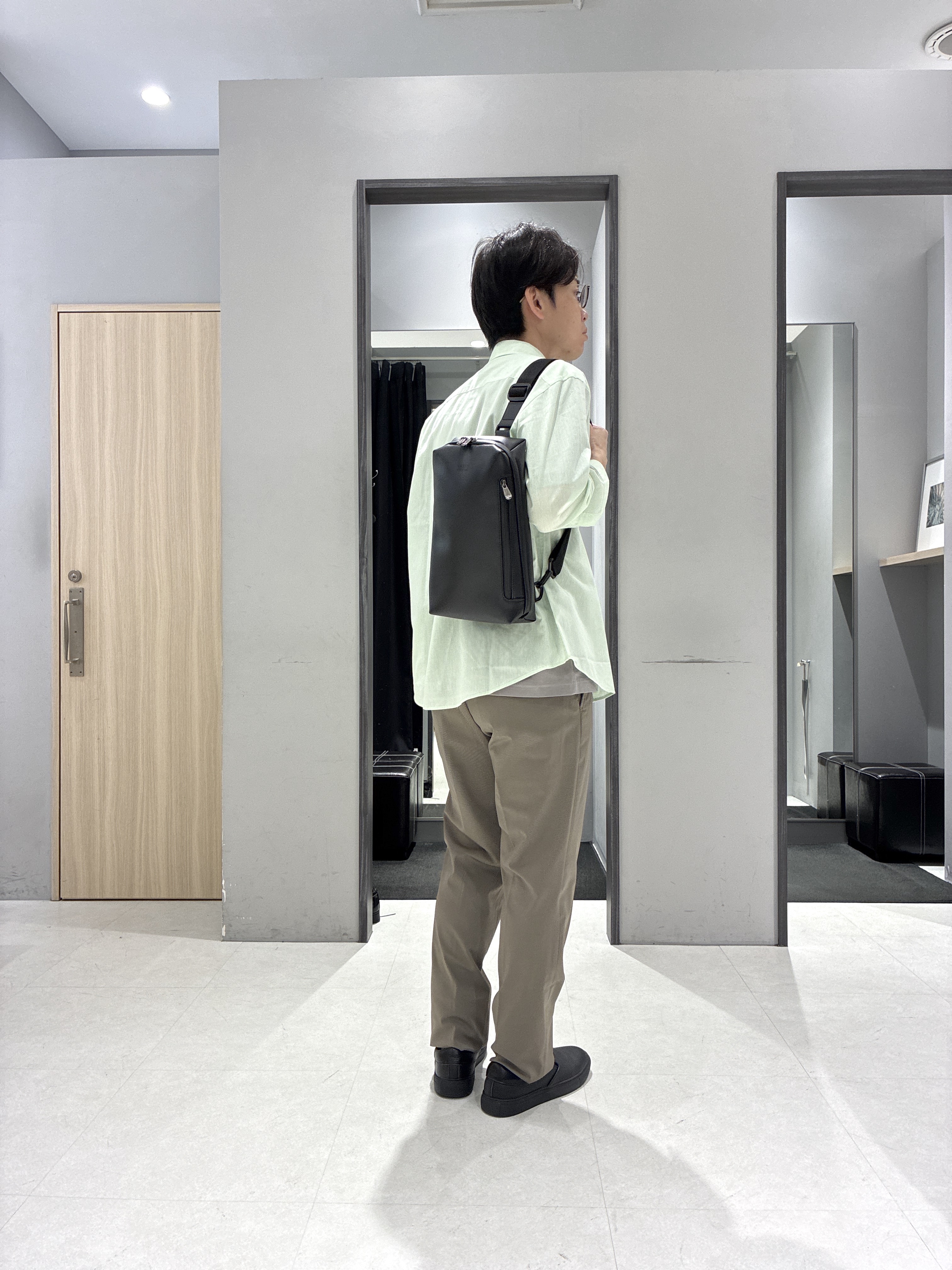 わいずみさんの「TAKEO KIKUCHI｜【接触冷感】ハイブリッド リネン 七分袖シャツ」を使ったコーディネート