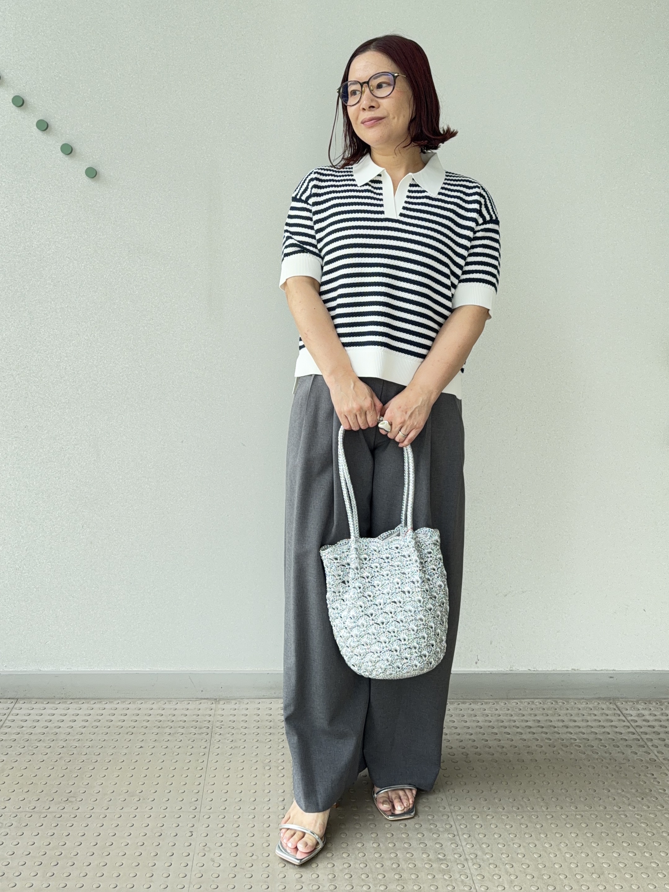 Asamiさんの「DRESSTERIOR｜【接触冷感】イージーケアー クールタッチ ワイドパンツ」を使ったコーディネート