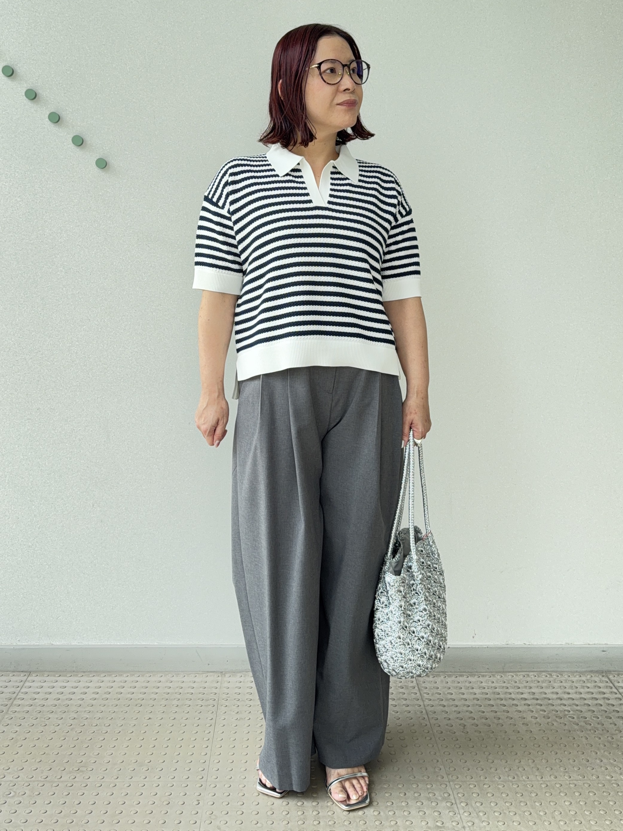 Asamiさんの「DRESSTERIOR｜【接触冷感】イージーケアー クールタッチ ワイドパンツ」を使ったコーディネート