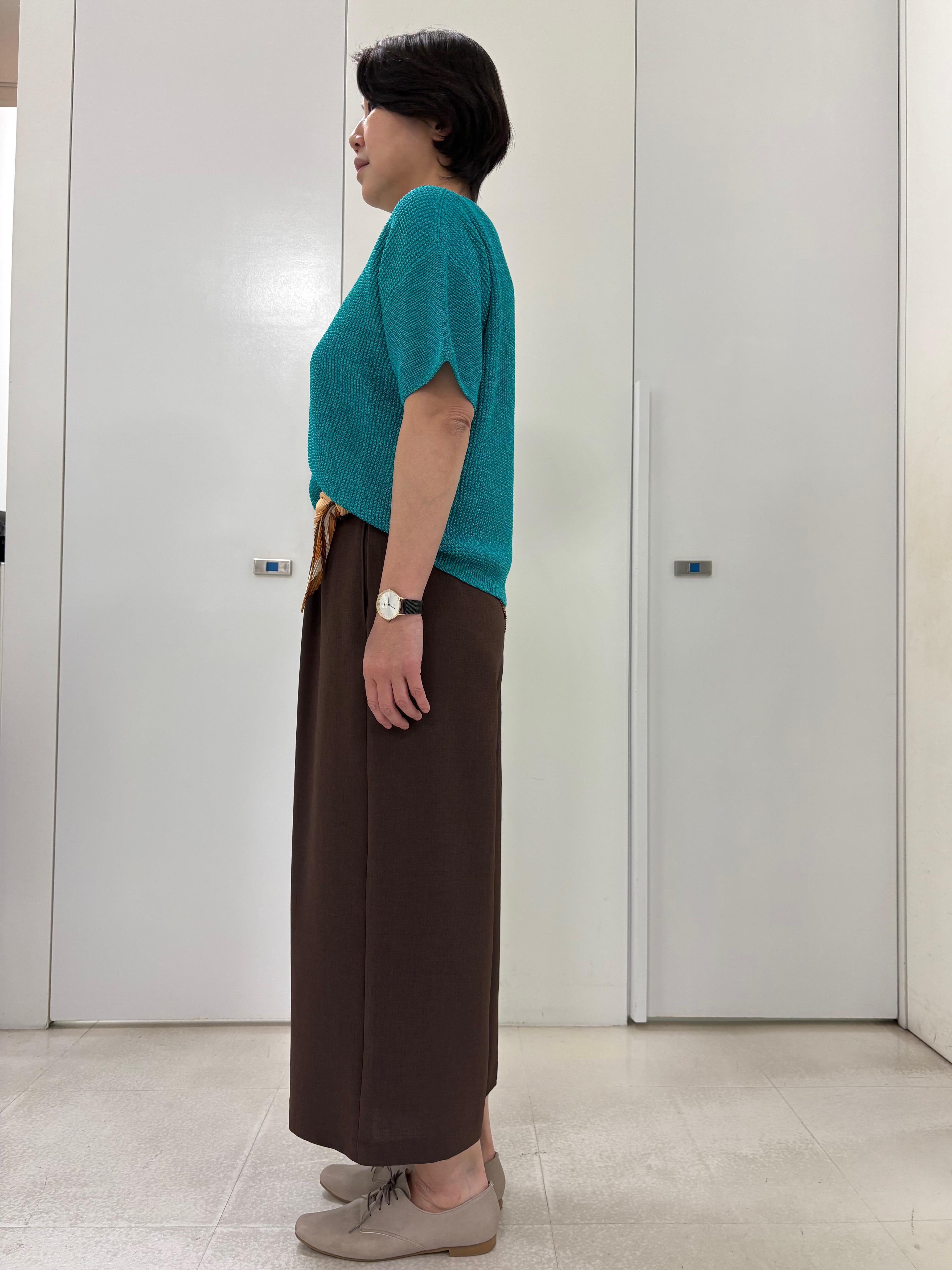 hIさんの「COUP DE CHANCE｜【手洗い可／日本製／セットアップ可】ワイドパンツ」を使ったコーディネート
