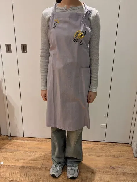 刺繍フラワー ミモザ フルエプロン LPU ＜212Kオリジナル＞（エプロン
