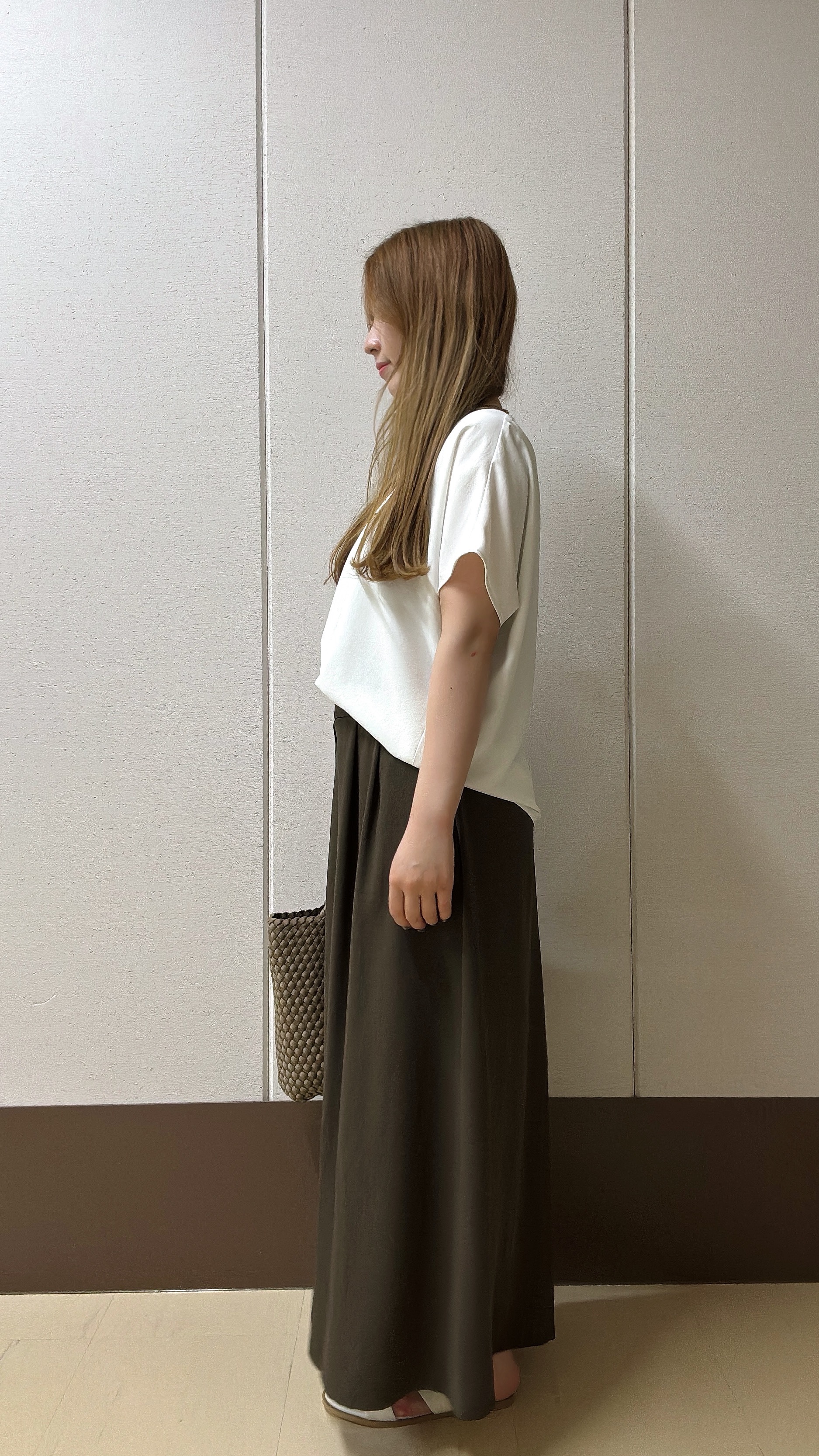 rimaさんの「UNTITLED｜【接触冷感/はっ水/セットアップ可】リラクシーガウチョパンツ」を使ったコーディネート