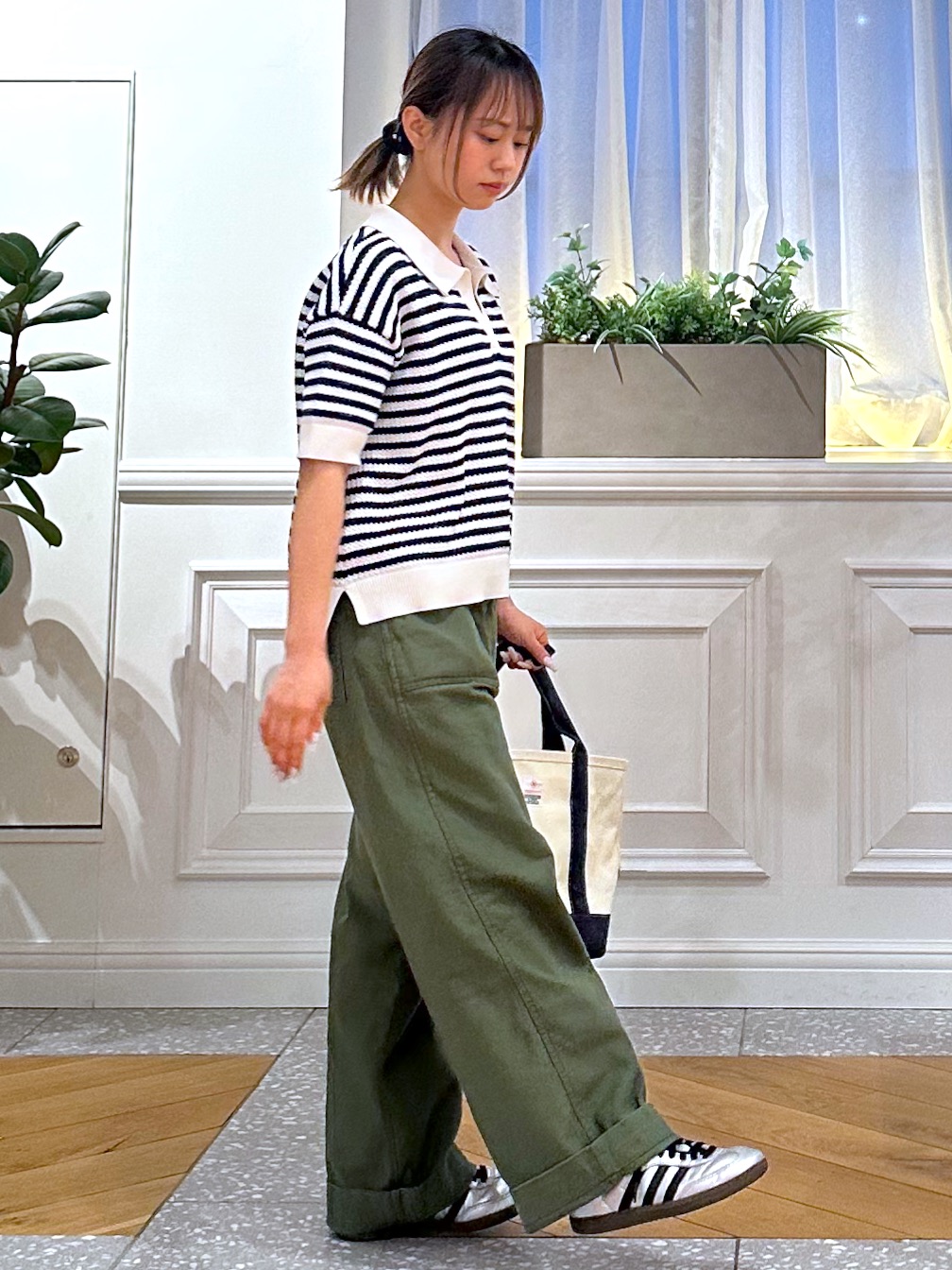 なべこさんの「DRESSTERIOR｜キャンバスミニトート」を使ったコーディネート