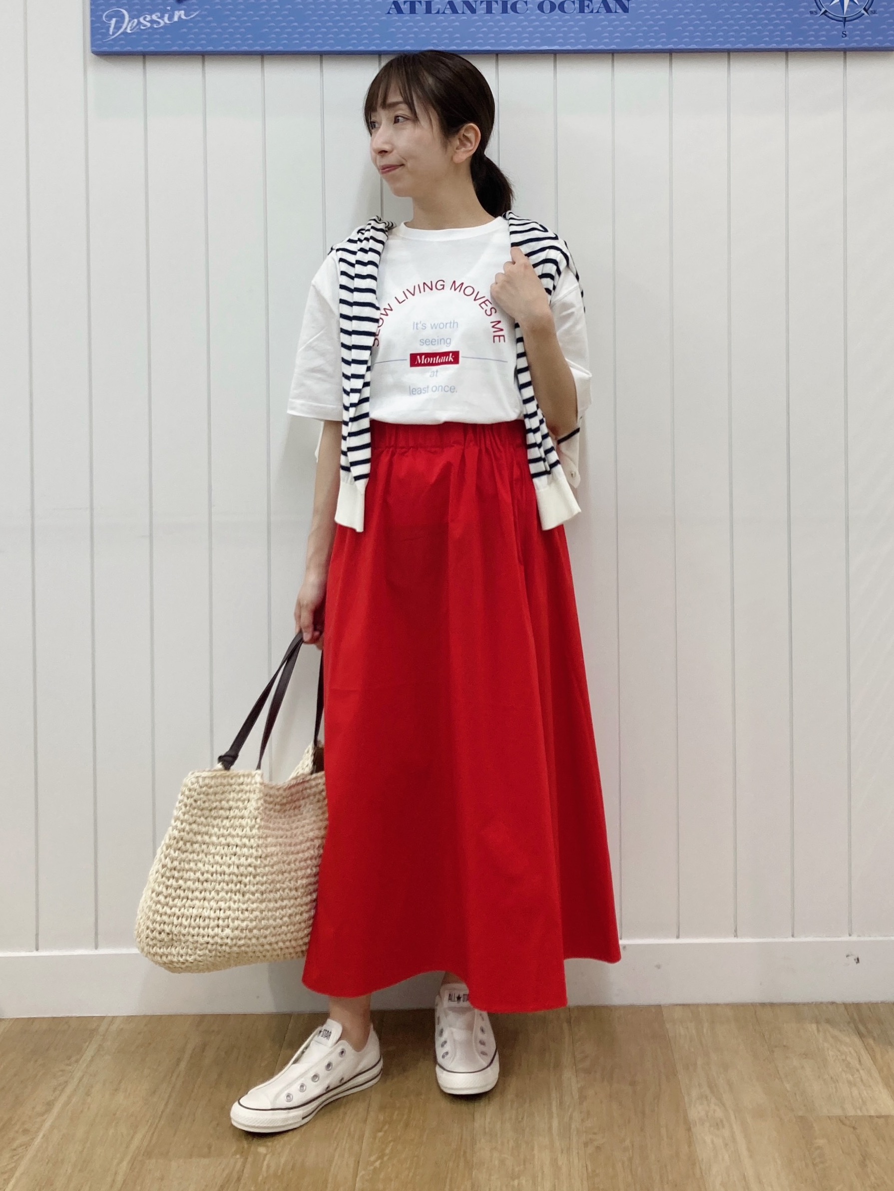 yoshiさんの「Dessin｜【洗える】オーガニックコットンロゴTシャツ」を使ったコーディネート