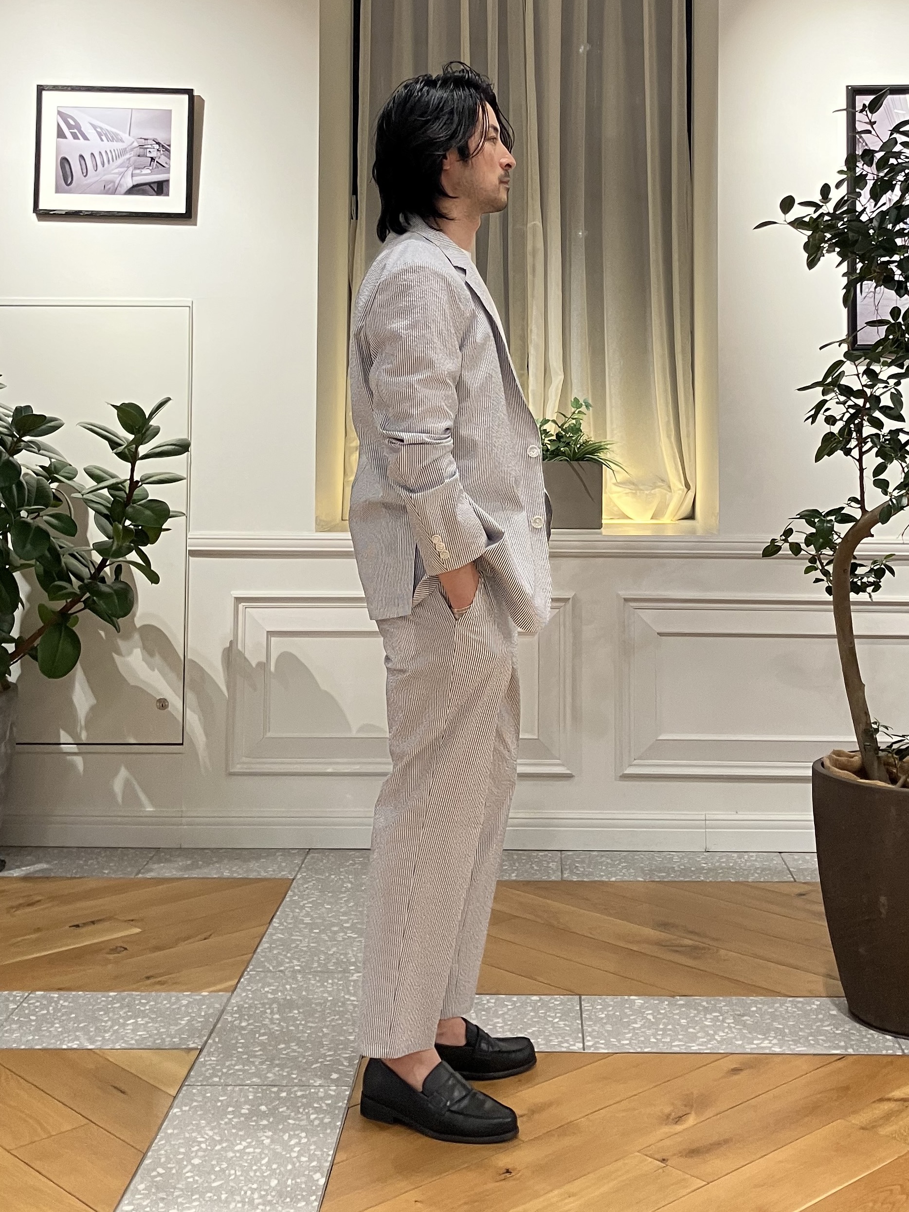 junyaさんの「DRESSTERIOR｜【抗菌防臭／UVカット／しわ防止】クールデオドラント フライスロングTシャツ」を使ったコーディネート