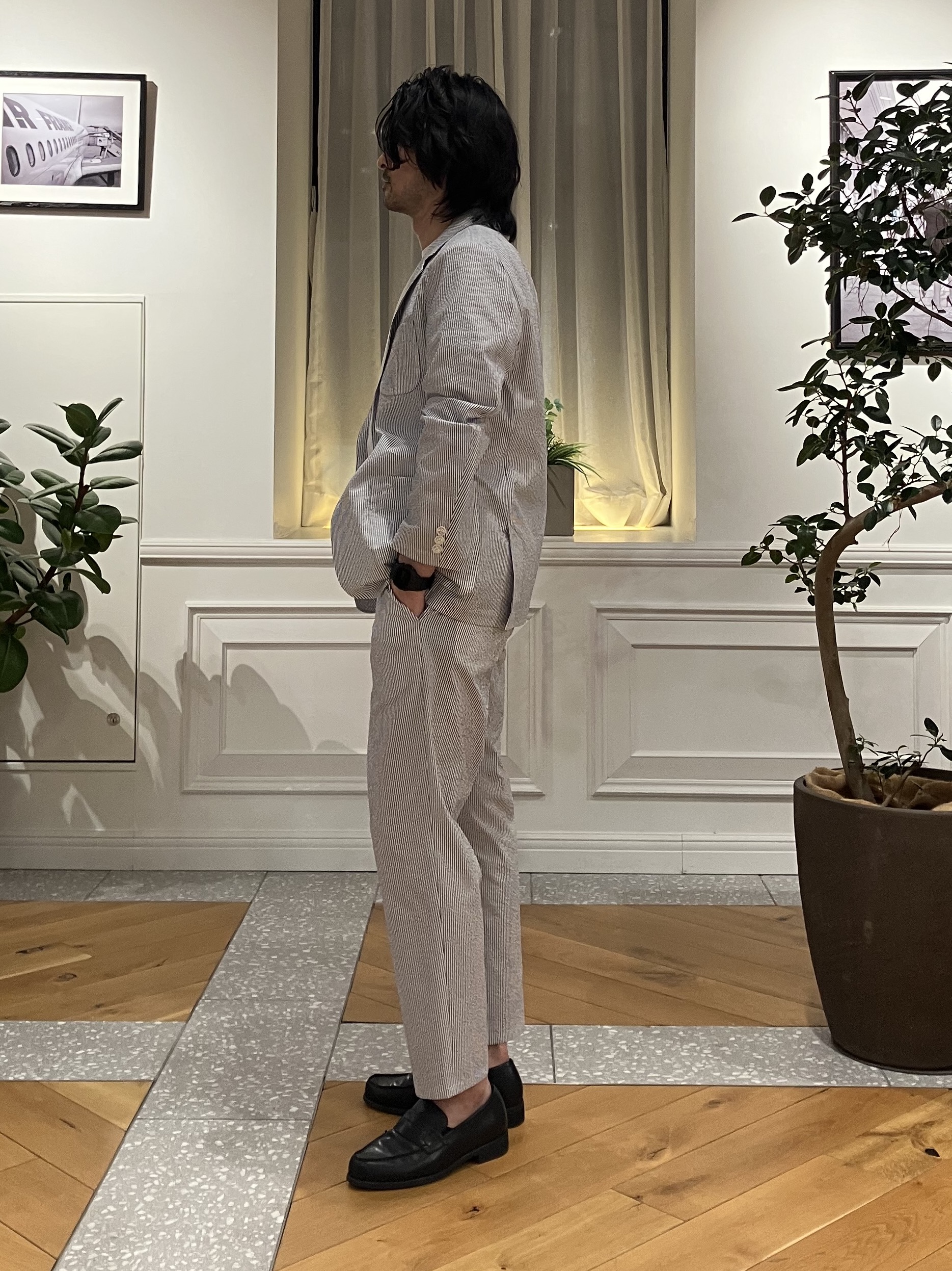 junyaさんの「DRESSTERIOR｜【抗菌防臭／UVカット／しわ防止】クールデオドラント フライスロングTシャツ」を使ったコーディネート