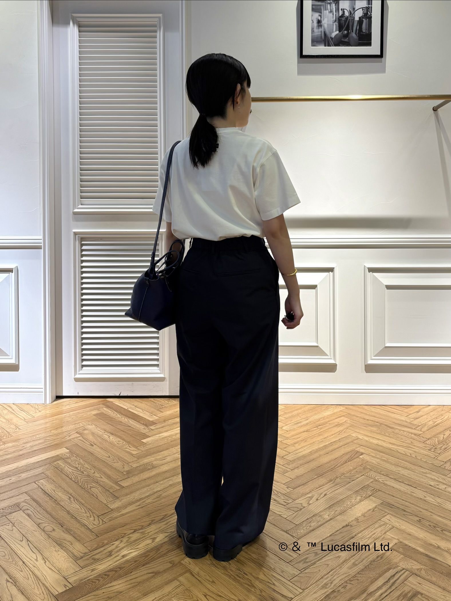 cocoさんの「DRESSTERIOR｜【接触冷感/セットアップ可】ストレッチ ワイドパンツ」を使ったコーディネート