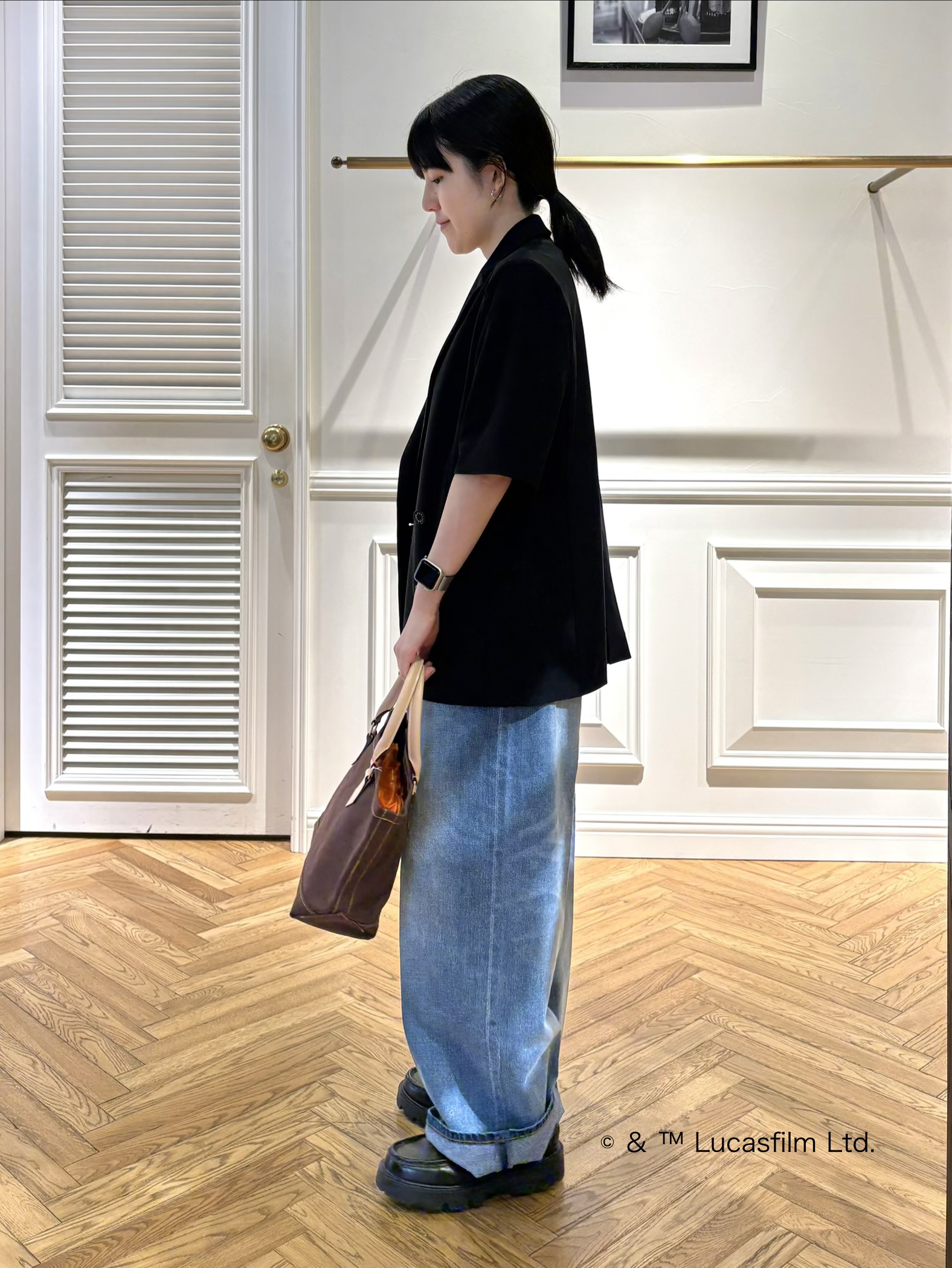 cocoさんの「DRESSTERIOR｜ヴィンテージ加工ワイドデニムパンツ」を使ったコーディネート
