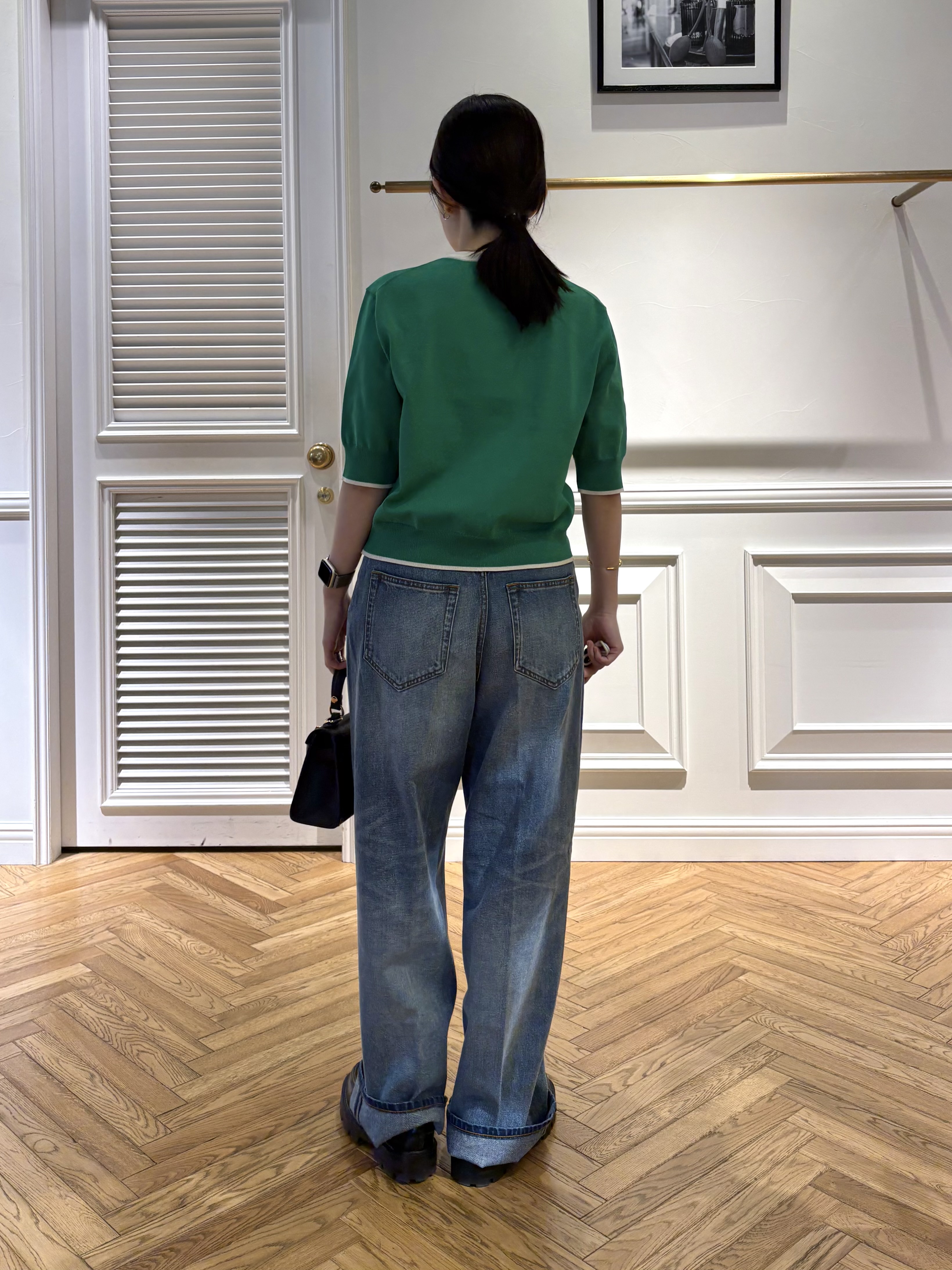 cocoさんの「DRESSTERIOR｜ヴィンテージ加工ワイドデニムパンツ」を使ったコーディネート
