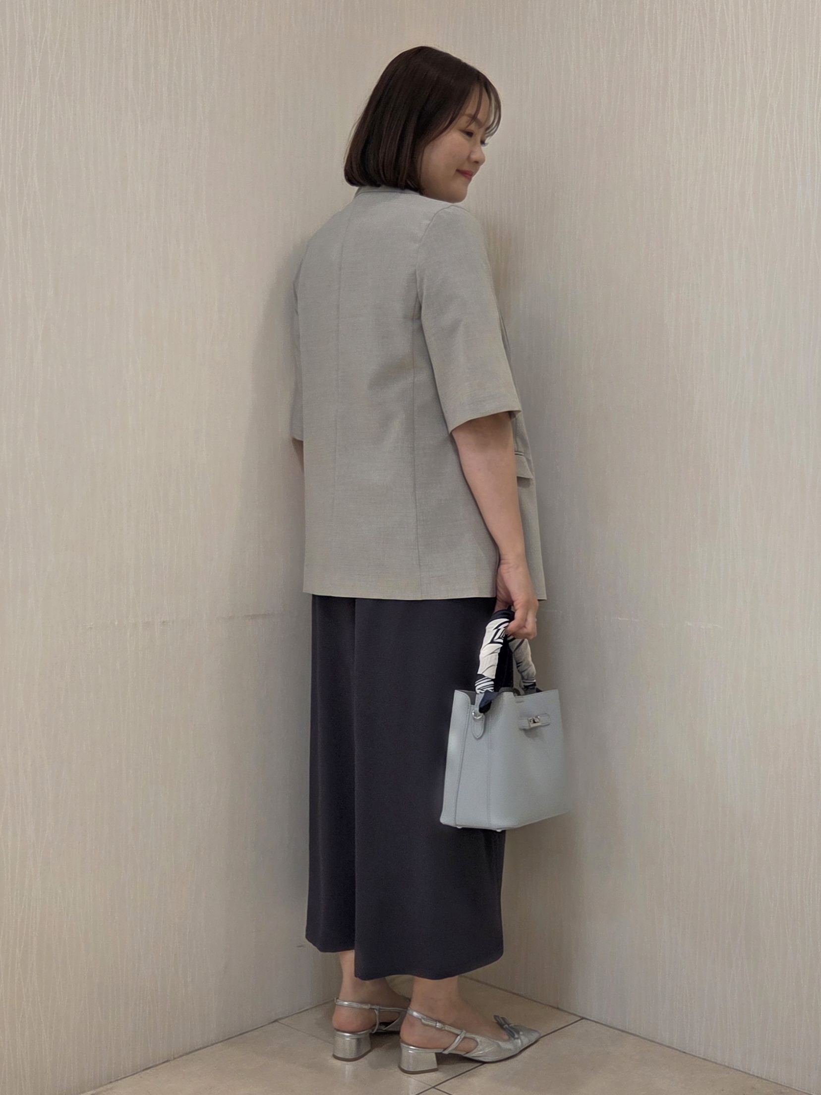naokoさんの「UNTITLED｜【シワになりにくい/セットアップ可/接触冷感】ハーフスリーブジャケット」を使ったコーディネート
