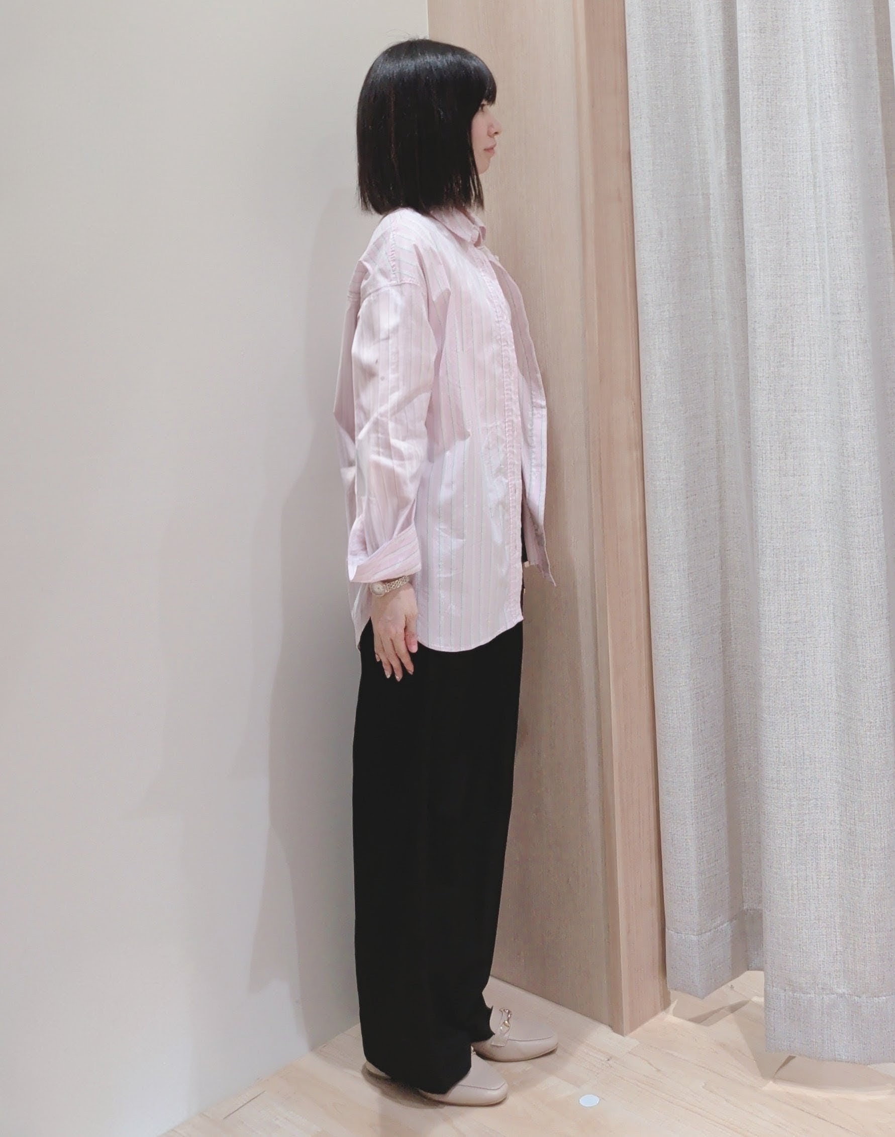 Yuiさんの「grove｜羽織としても大活躍！驚きの伸びを備えたコットンナイロンストレッチシャツ」を使ったコーディネート