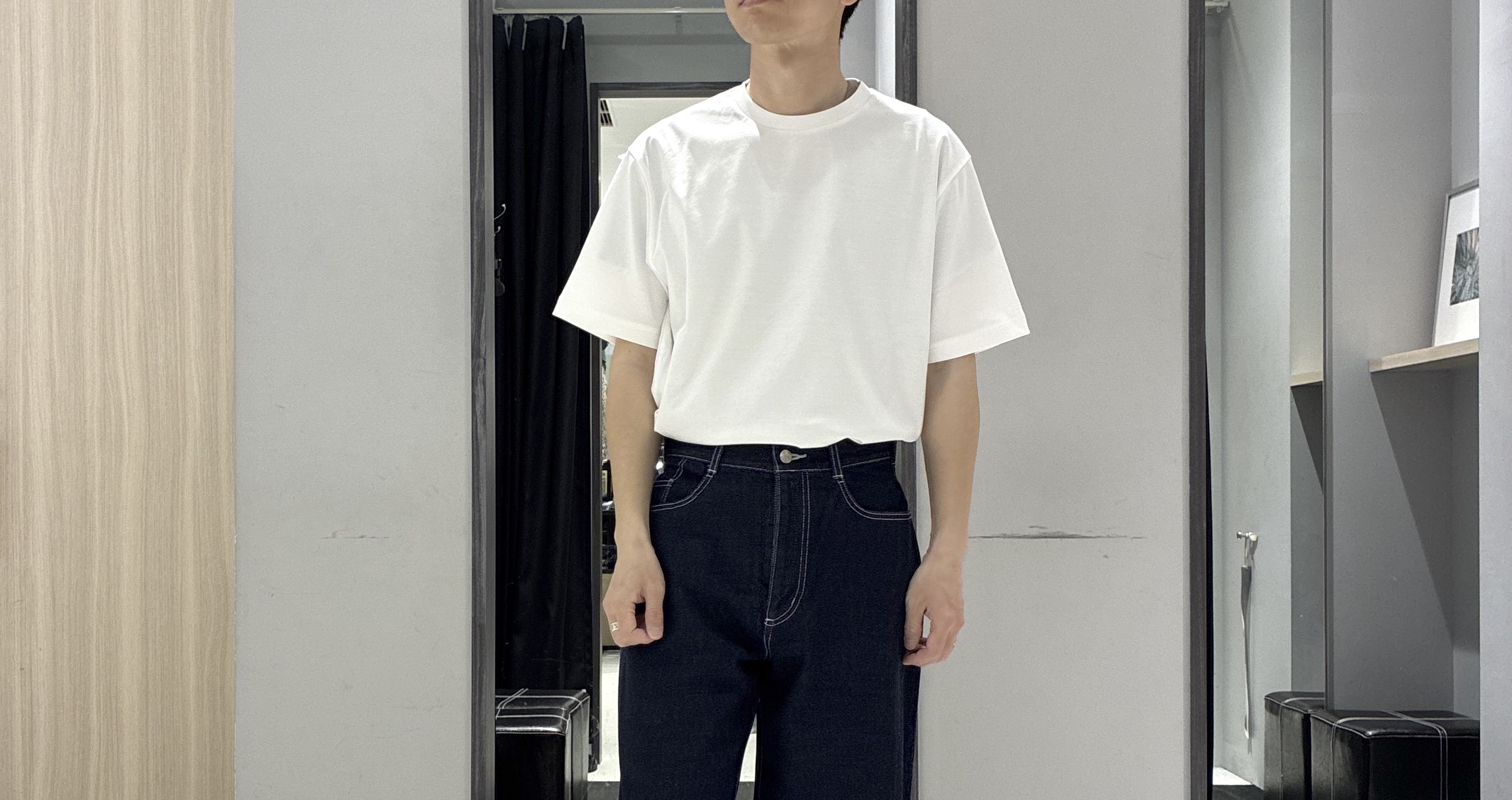 わいずみさんの「TAKEO KIKUCHI｜播州 ドビーストライプ フラワーシャツ」を使ったコーディネート