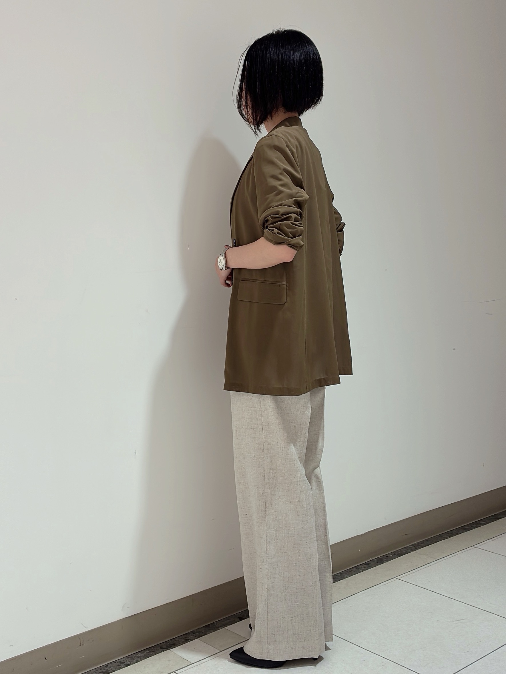 環さんの「UNTITLED｜◆【セットアップ可/接触冷感/通気性】ドライシアーダブルジャケット」を使ったコーディネート