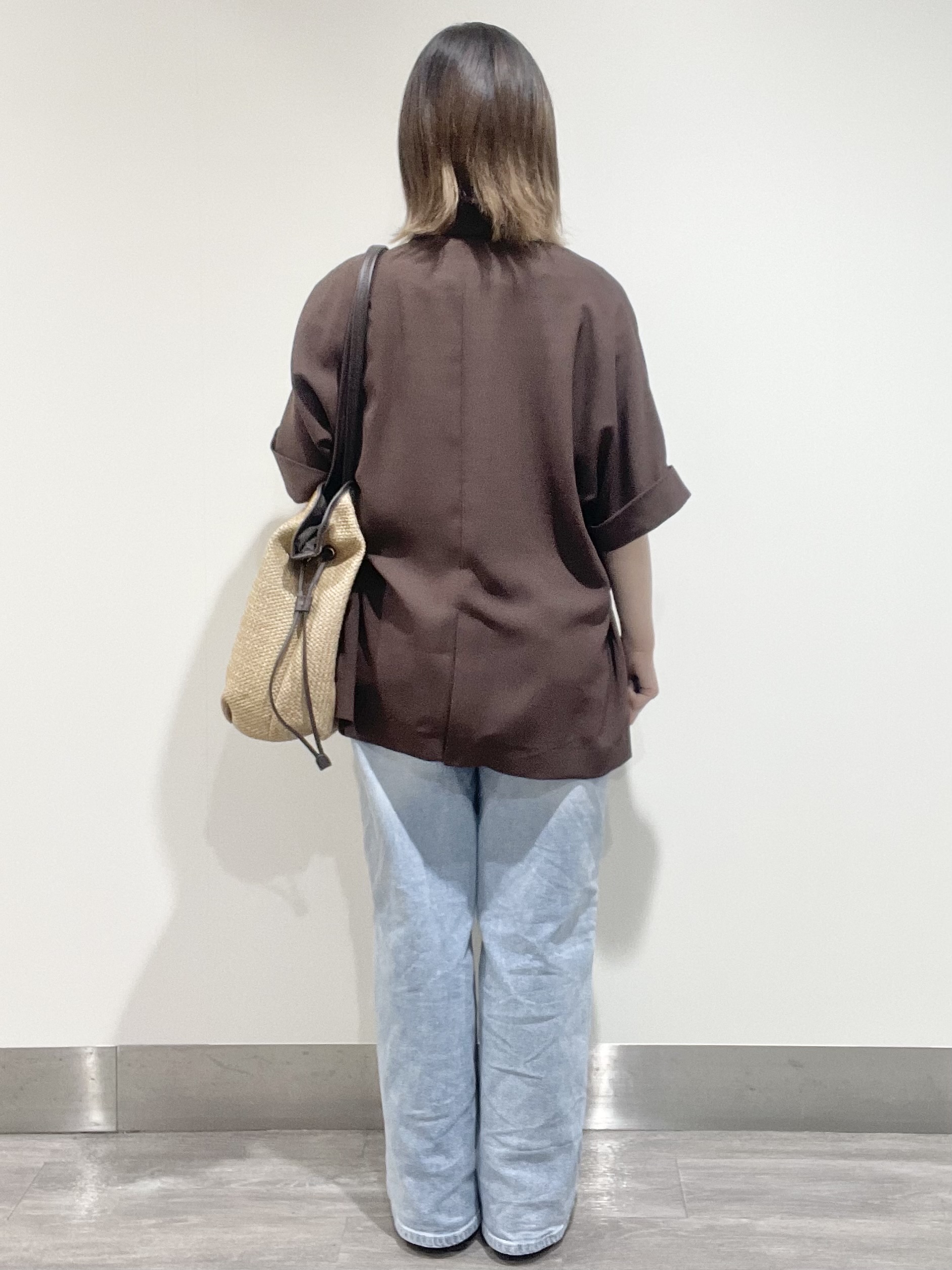 こじさんの「OPAQUE.CLIP｜【接触冷感／吸水速乾／防シワ】リネンライクテーラードジャケット《洗濯機OK》」を使ったコーディネート