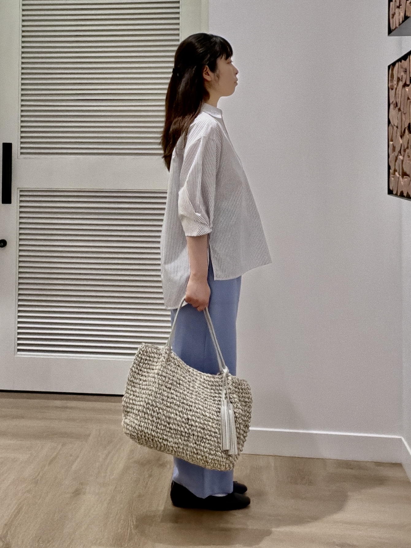 maruさんの「Dessin｜【洗える】スキッパーシャツブラウス」を使ったコーディネート