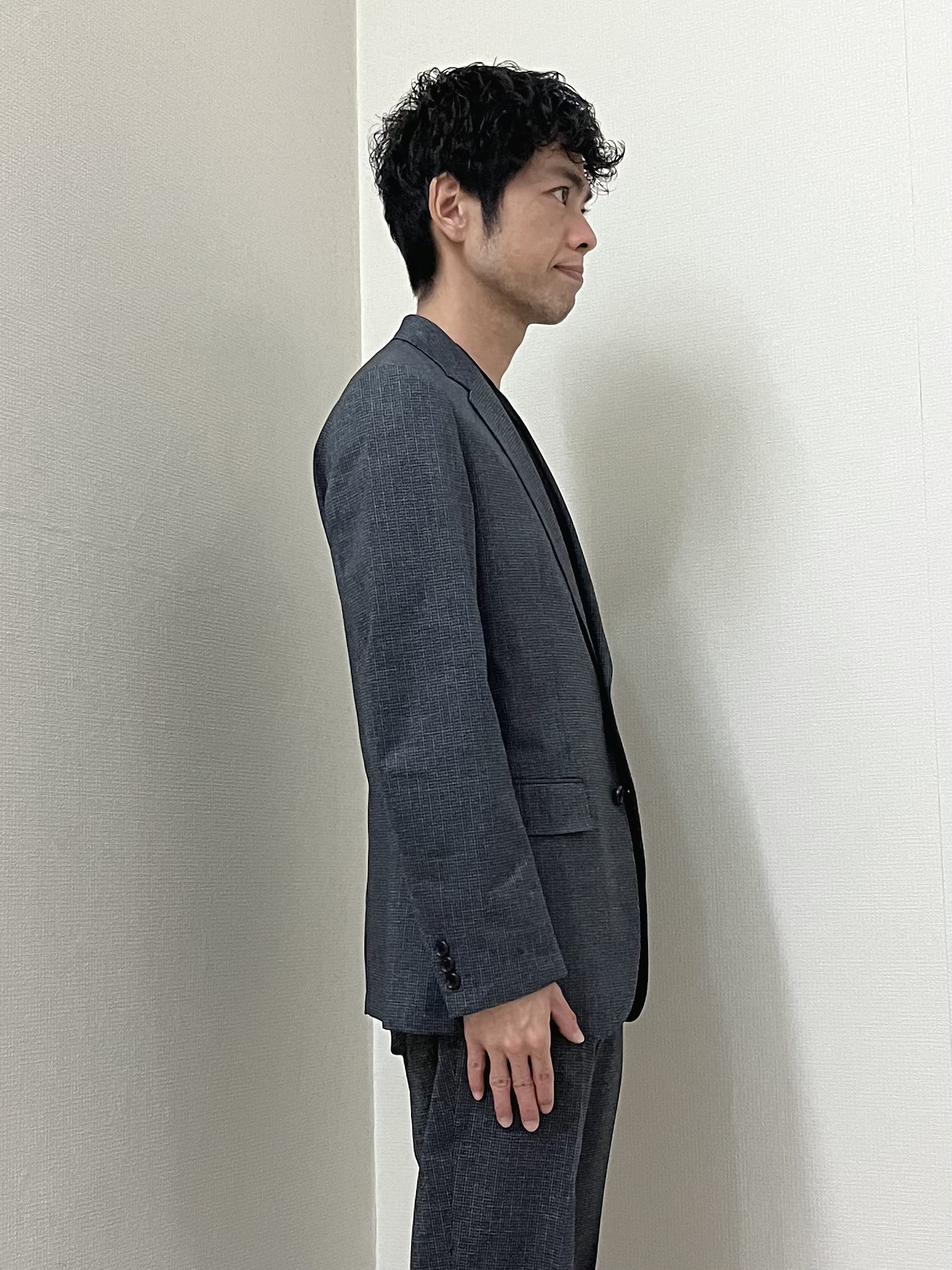 URAさんの「TAKEO KIKUCHI｜【通気性】ジャージ千鳥柄 ジャケット」を使ったコーディネート