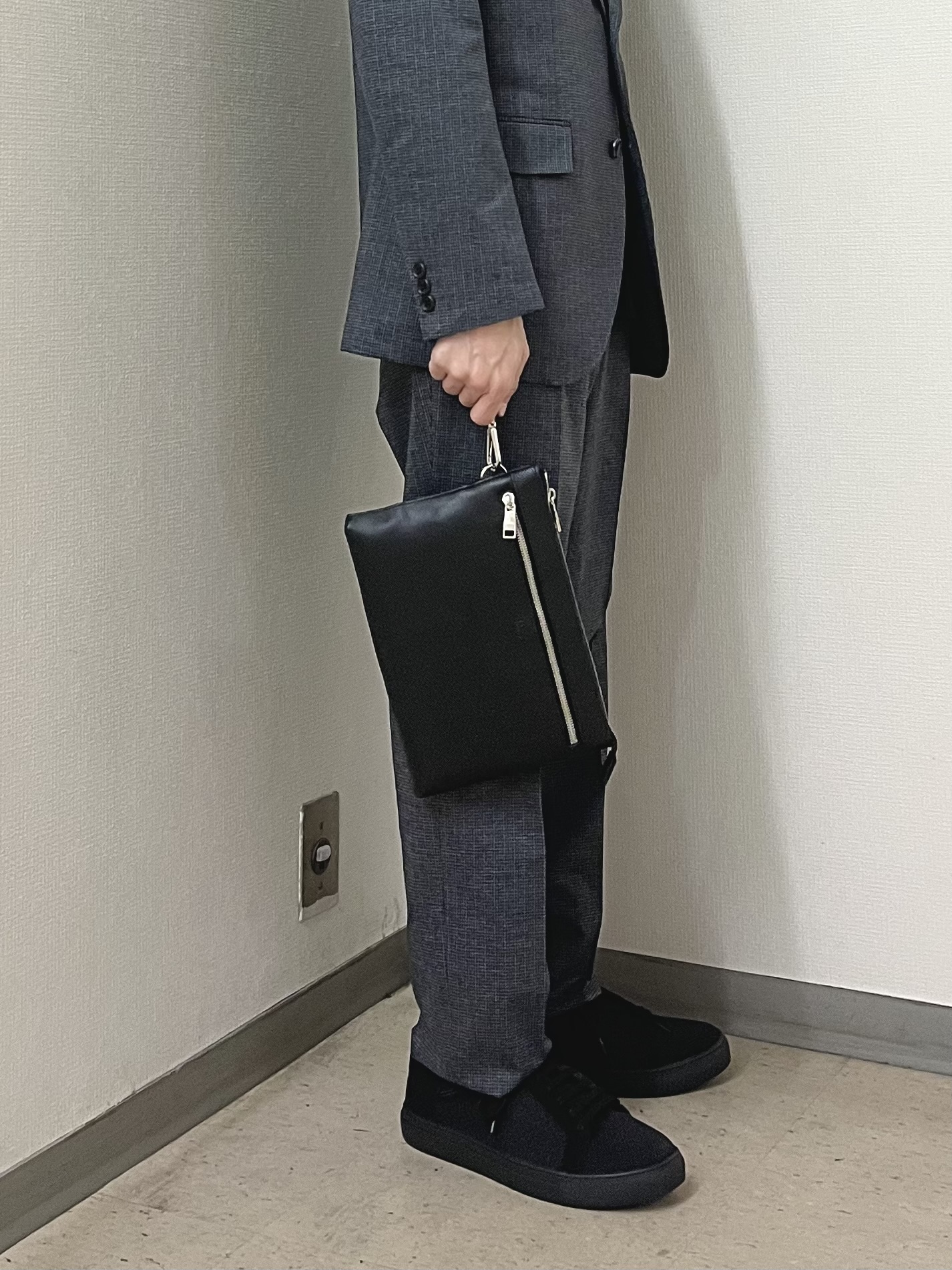 URAさんの「TAKEO KIKUCHI｜【通気性】ジャージ千鳥柄 ジャケット」を使ったコーディネート