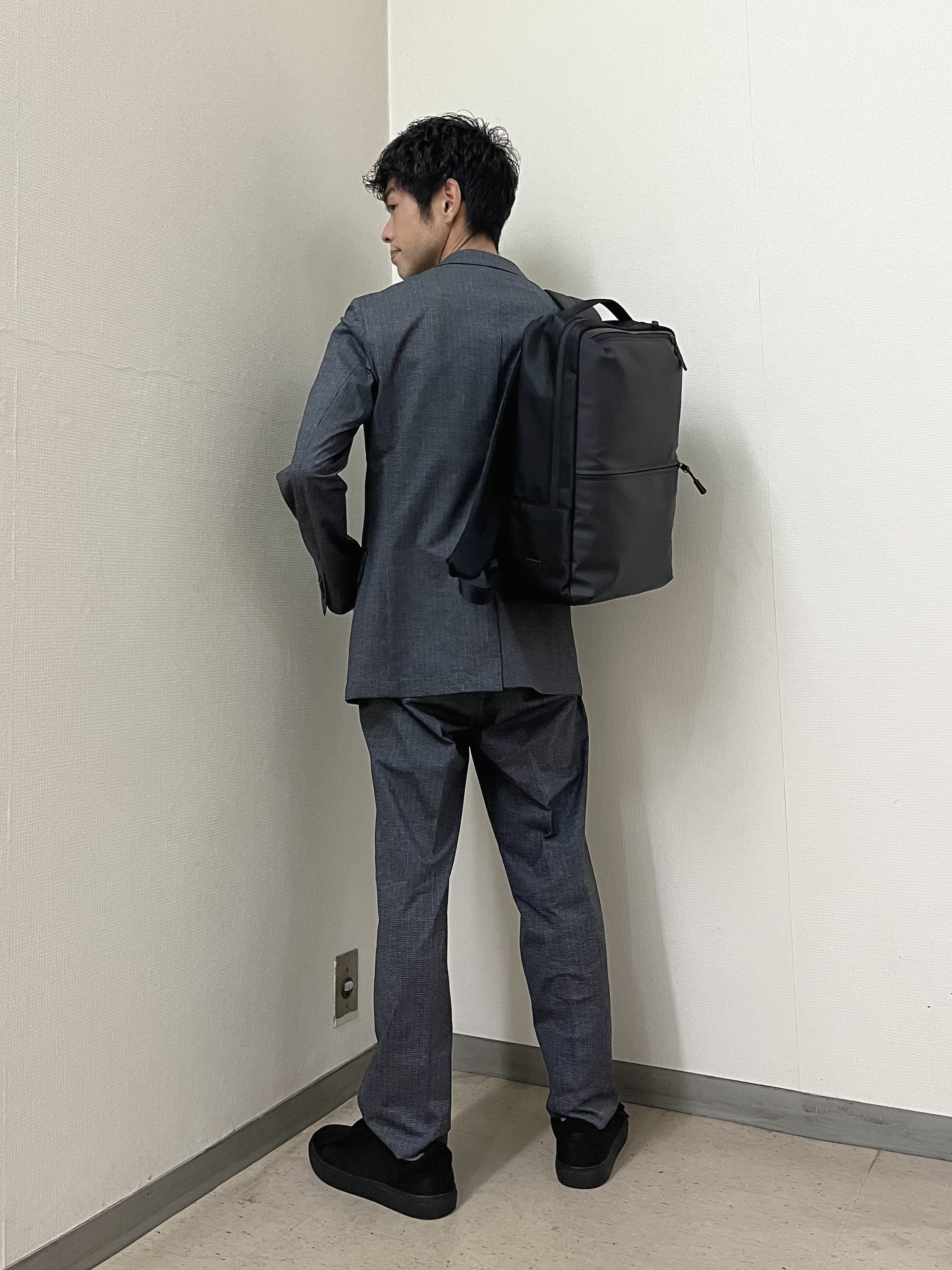 URAさんの「TAKEO KIKUCHI｜【通気性】ジャージ千鳥柄 ジャケット」を使ったコーディネート